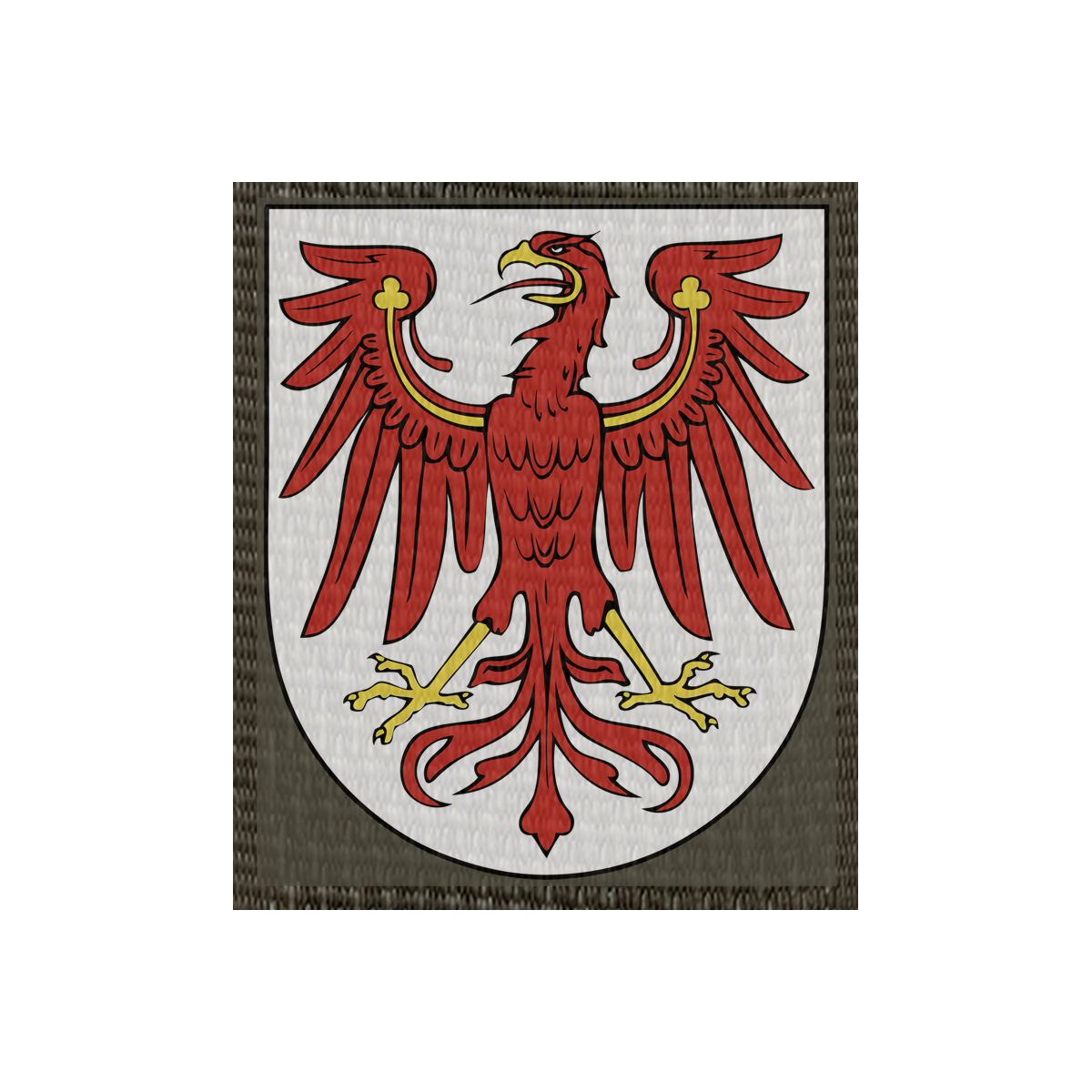 Wappen Brandenburg 50x60mm Oliv, Klett Patch