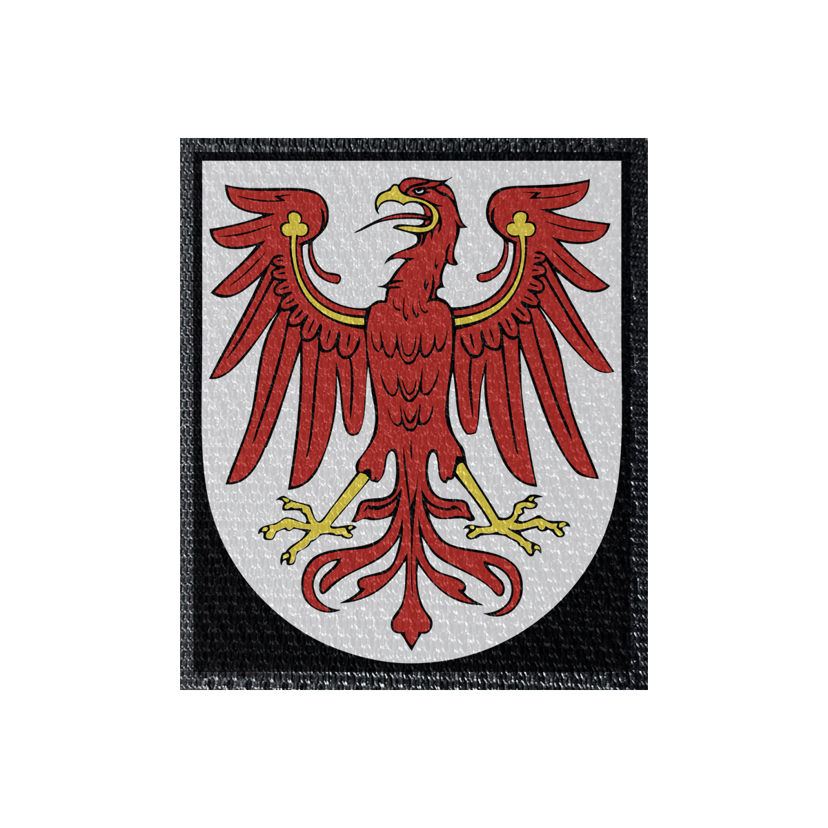 Wappen Brandenburg 50x60mm Schwarz, Klett Patch
