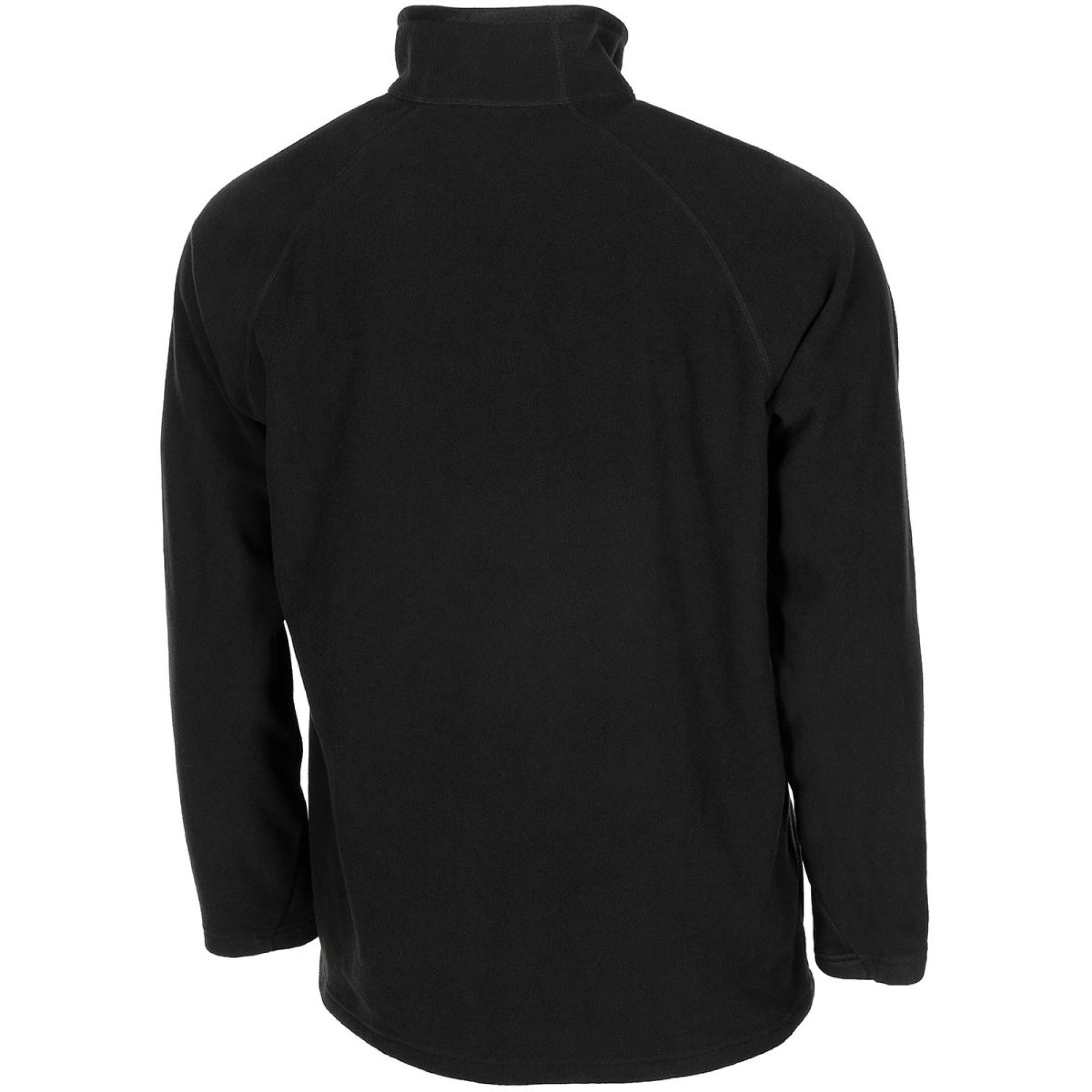 Shirt,  „Troyer“,  Microfleece, langarm,  schwarz,  200 g/m²