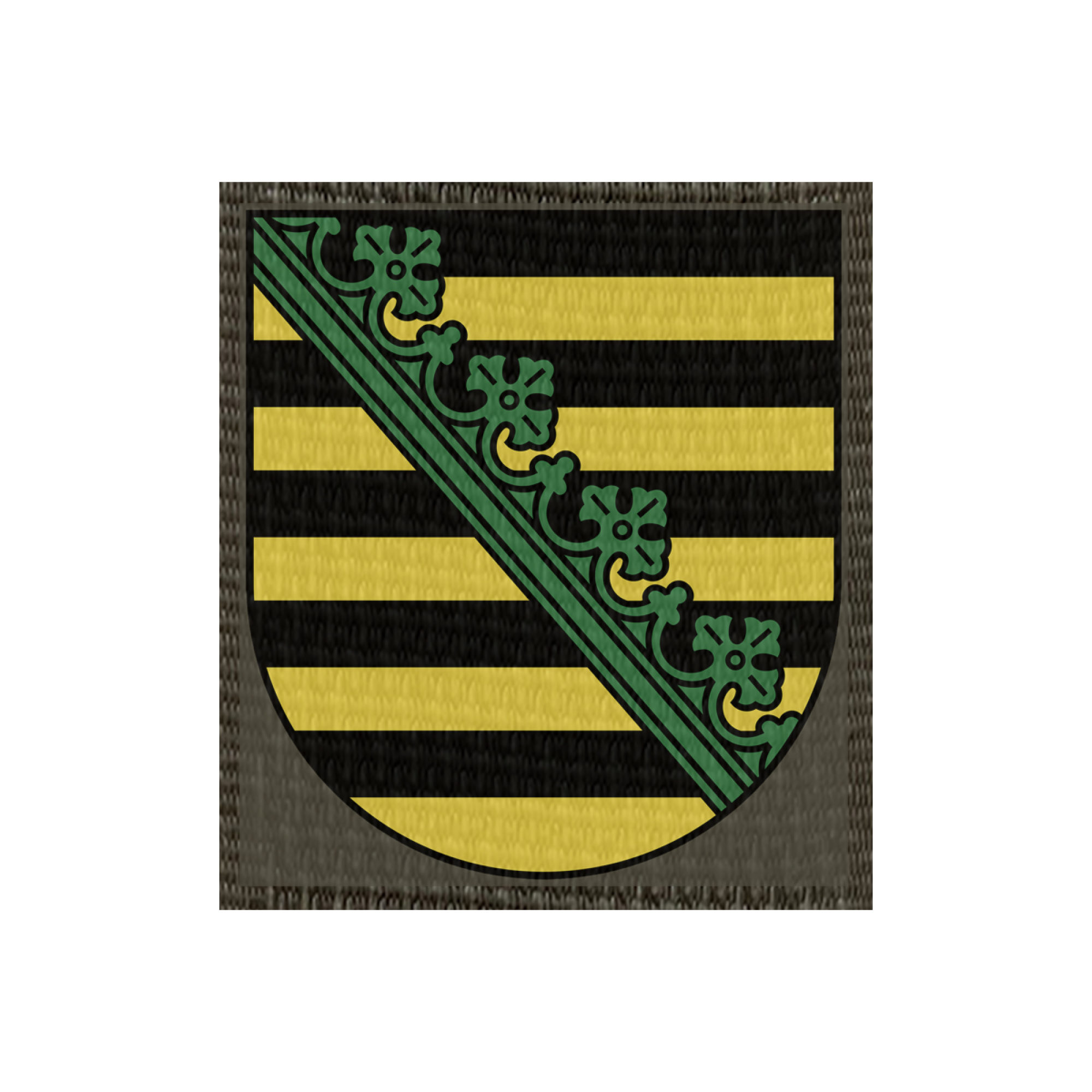 Wappen Sachsen 50x56mm Oliv, Klett Patch