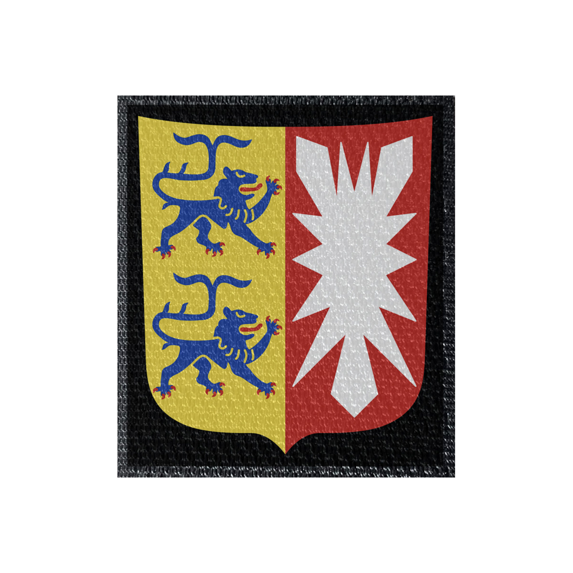 Wappen Schleswig-Holstein 50x57mm Schwarz, Klett Patch