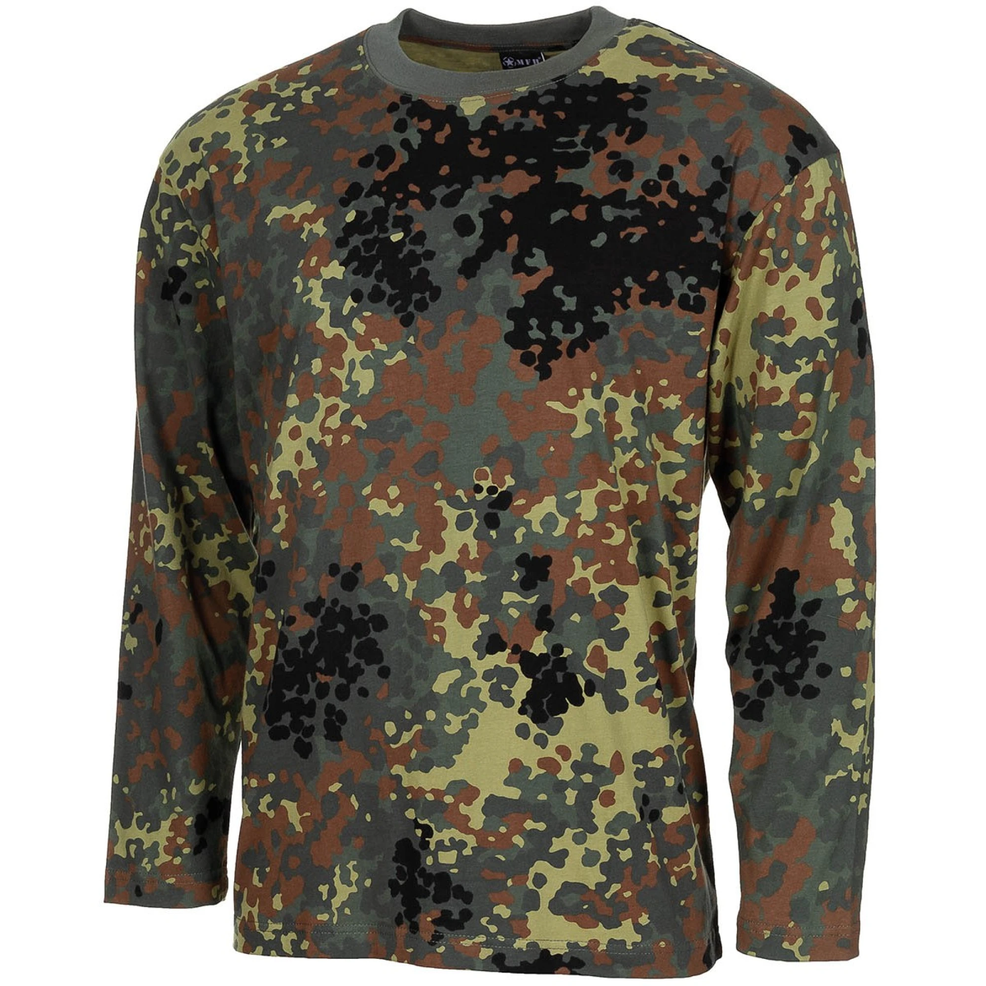 US Shirt,  langarm, flecktarn,  170 g/m²