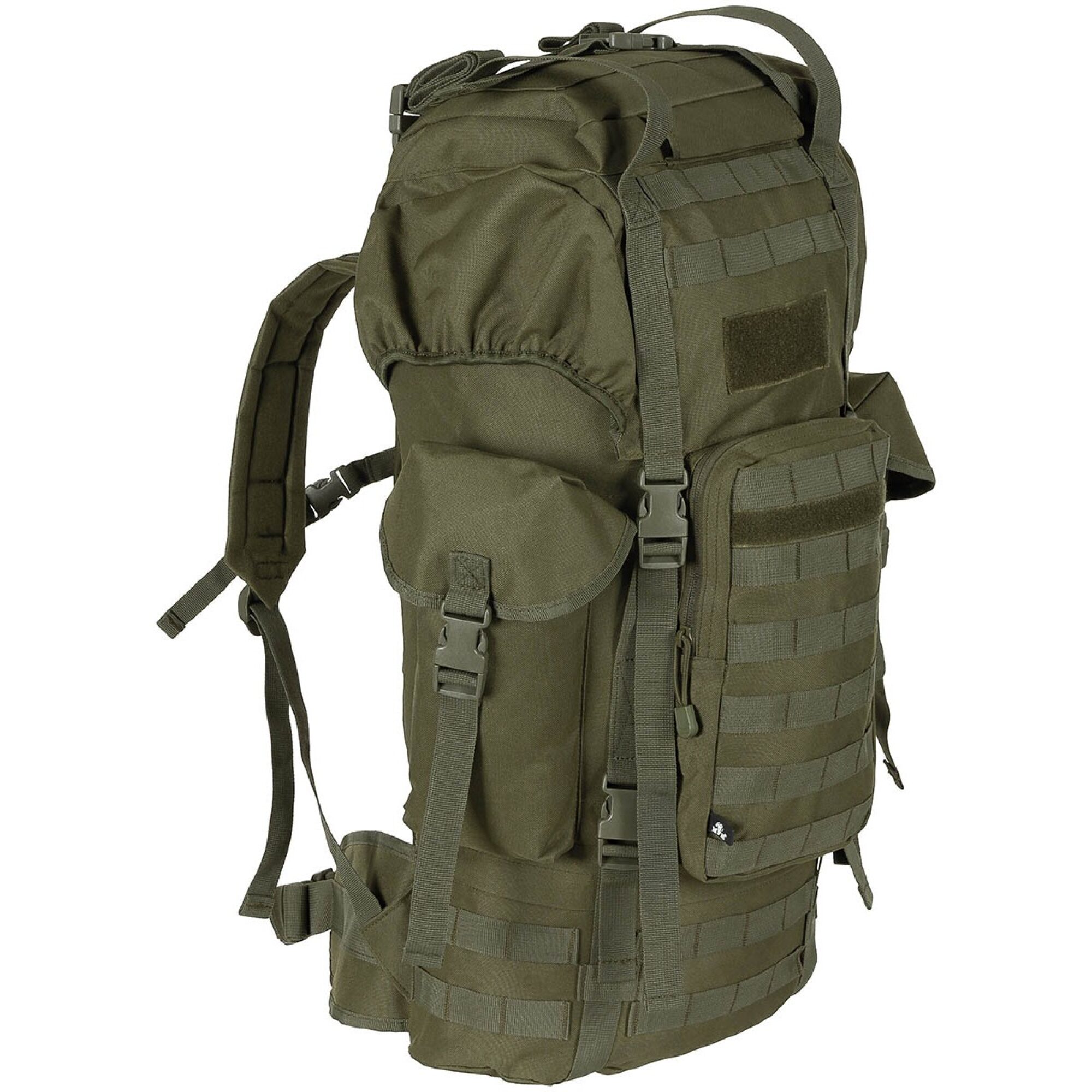 BW Kampfrucksack,  „MOLLE“, 65 l,  Alu-Aussteifung,  oliv