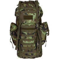 BW Kampfrucksack,  „MOLLE“, 65 l,  Alu-Ausst.,  M95 CZ tarn