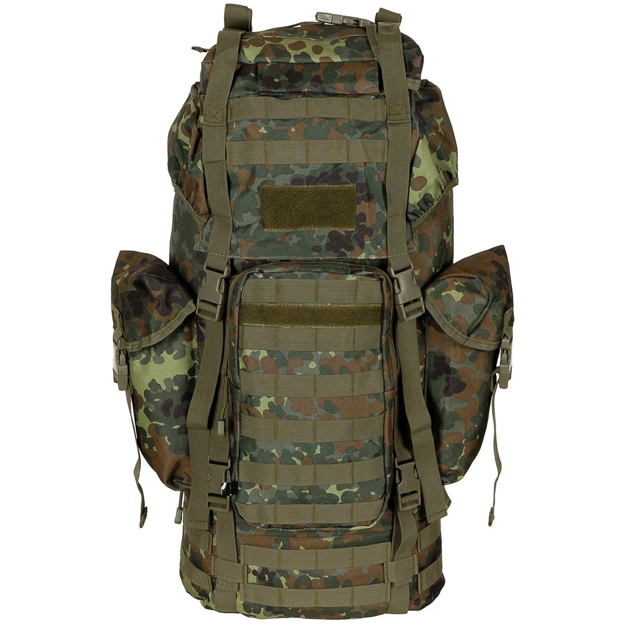 BW Kampfrucksack,  "MOLLE", 65 l,  Alu-Ausst.,  flecktarn