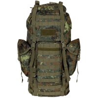 BW Kampfrucksack,  „MOLLE“, 65 l,  Alu-Ausst.,  flecktarn