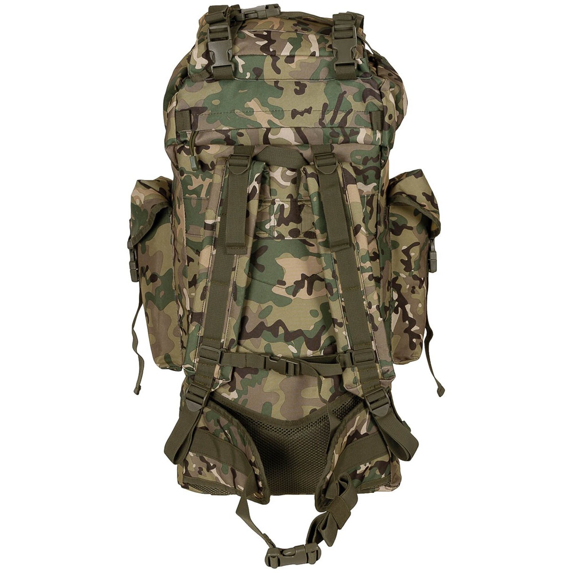 BW Kampfrucksack,  "MOLLE", 65 l,  Alu-Ausst.,  op.-camo – Bild 2