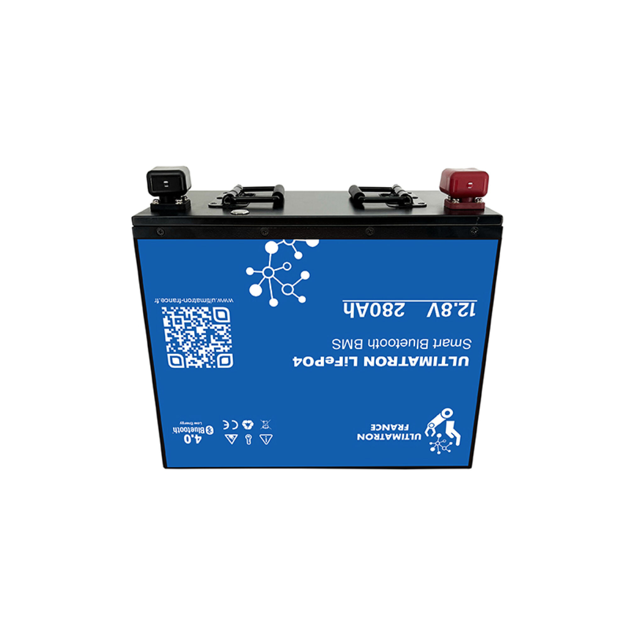 Ultimatron LiFePO4 Untersitz-12.8V 280Ah Lithium Batterie Smart BMS mit Bluetooth Wohnmobil Untersitzbatterie
