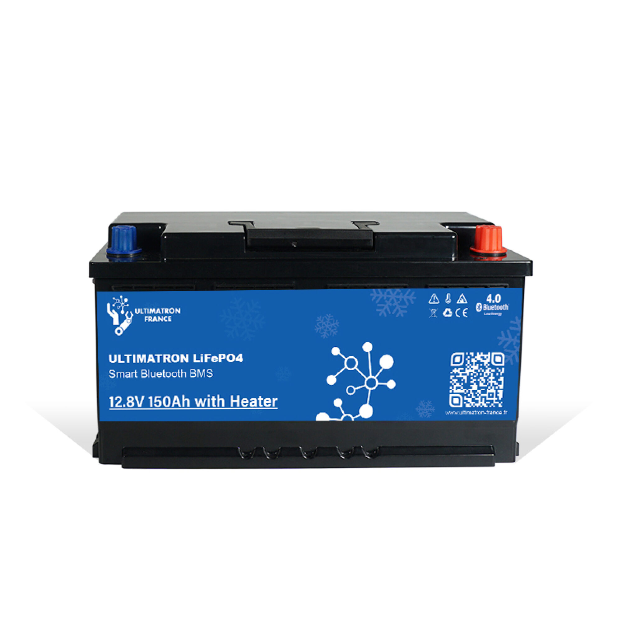 Ultimatron LiFePO4 Untersitz-12.8V 150Ah Lithiumbatterie Smart BMS mit Bluetooth Wohnmobil Untersitzbatterie