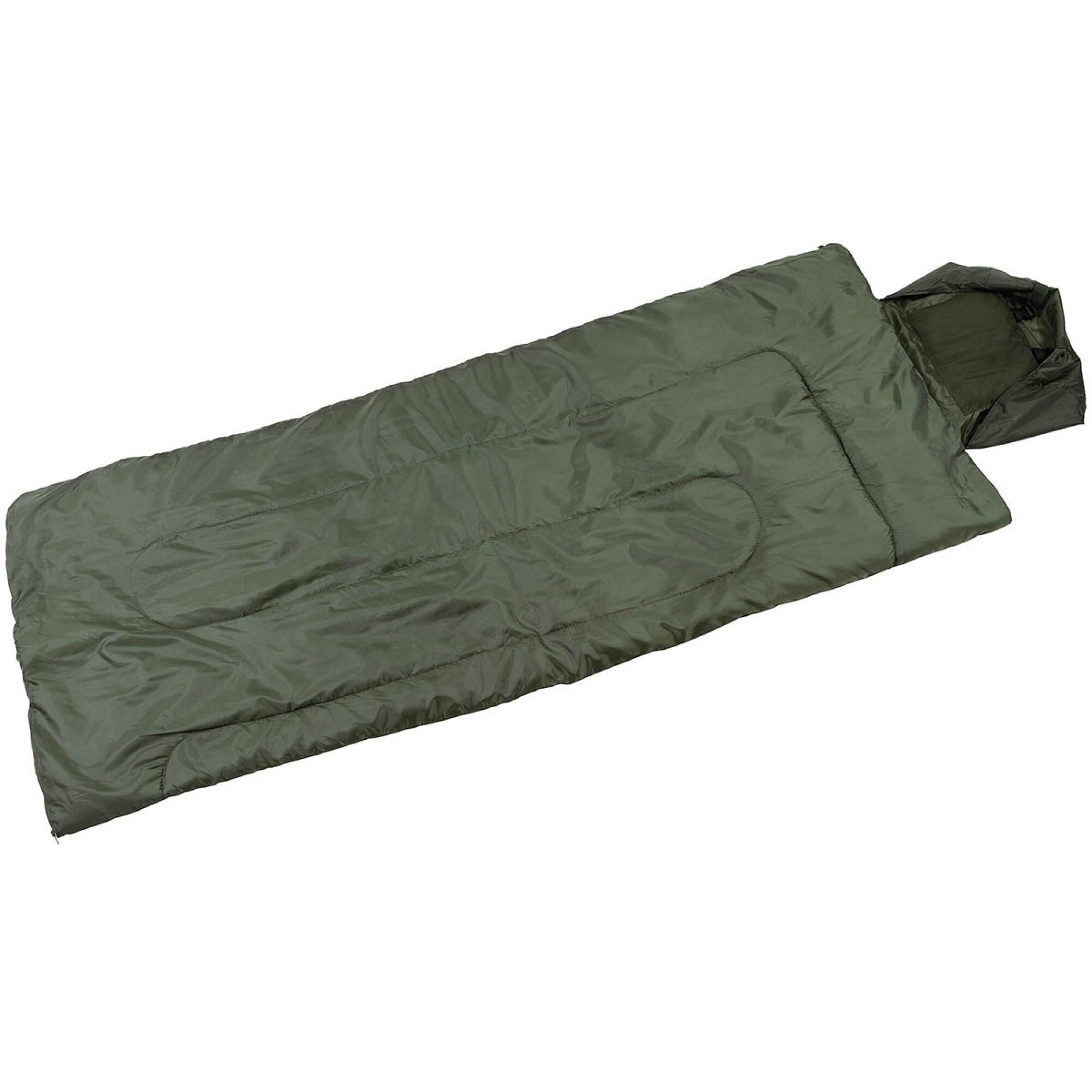 Pilotenschlafsack, oliv,  2-lagige Füllung