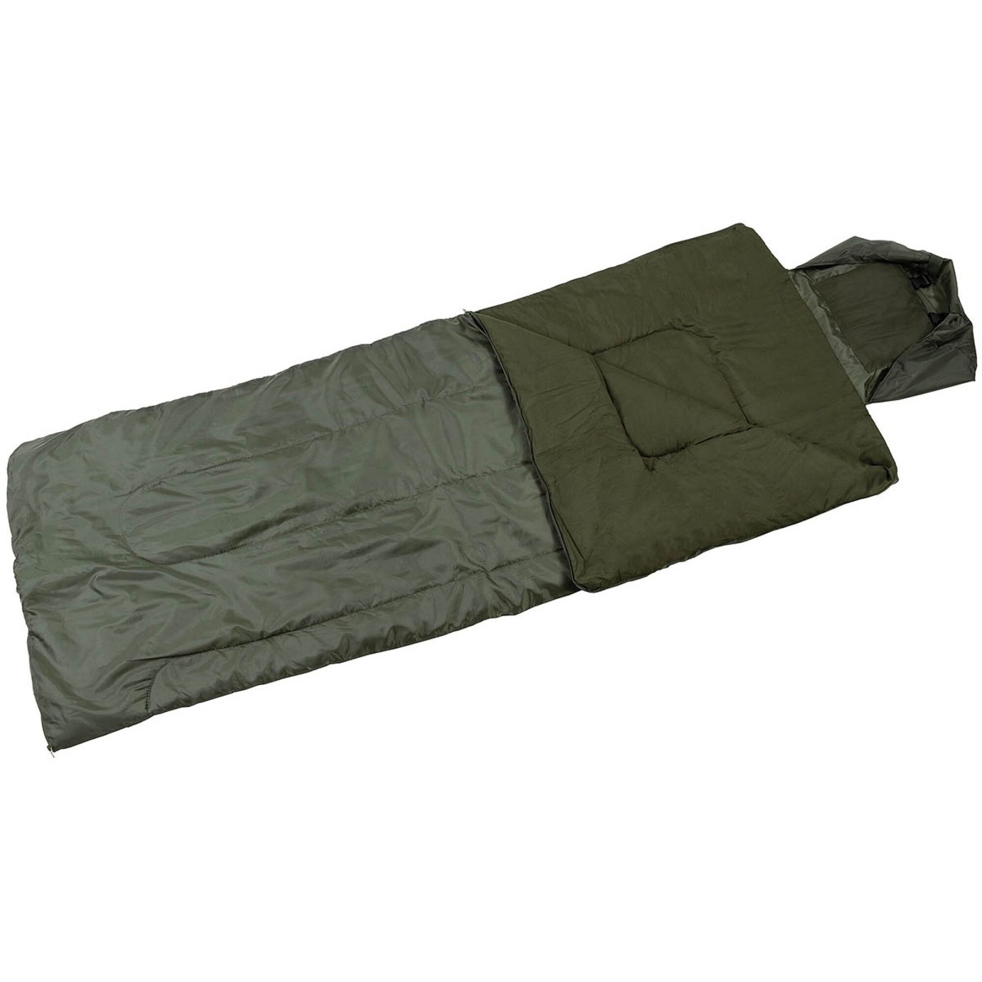 Pilotenschlafsack, oliv,  2-lagige Füllung – Bild 2