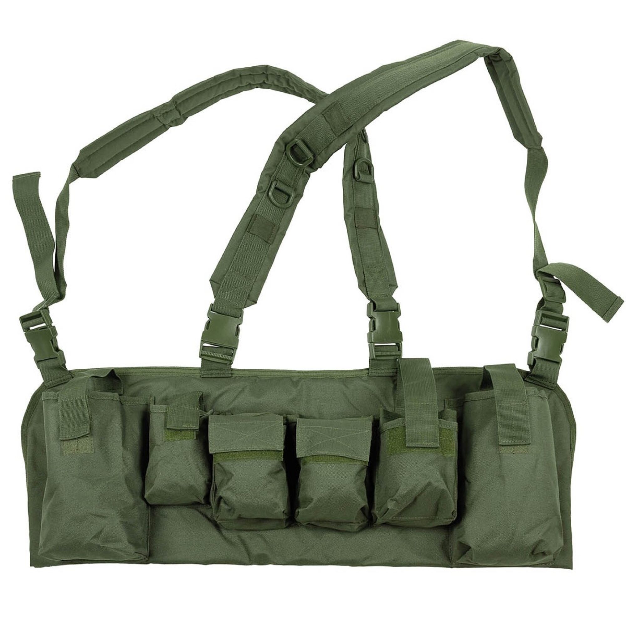 Chest Rig,  9 Taschen, oliv – Bild 3
