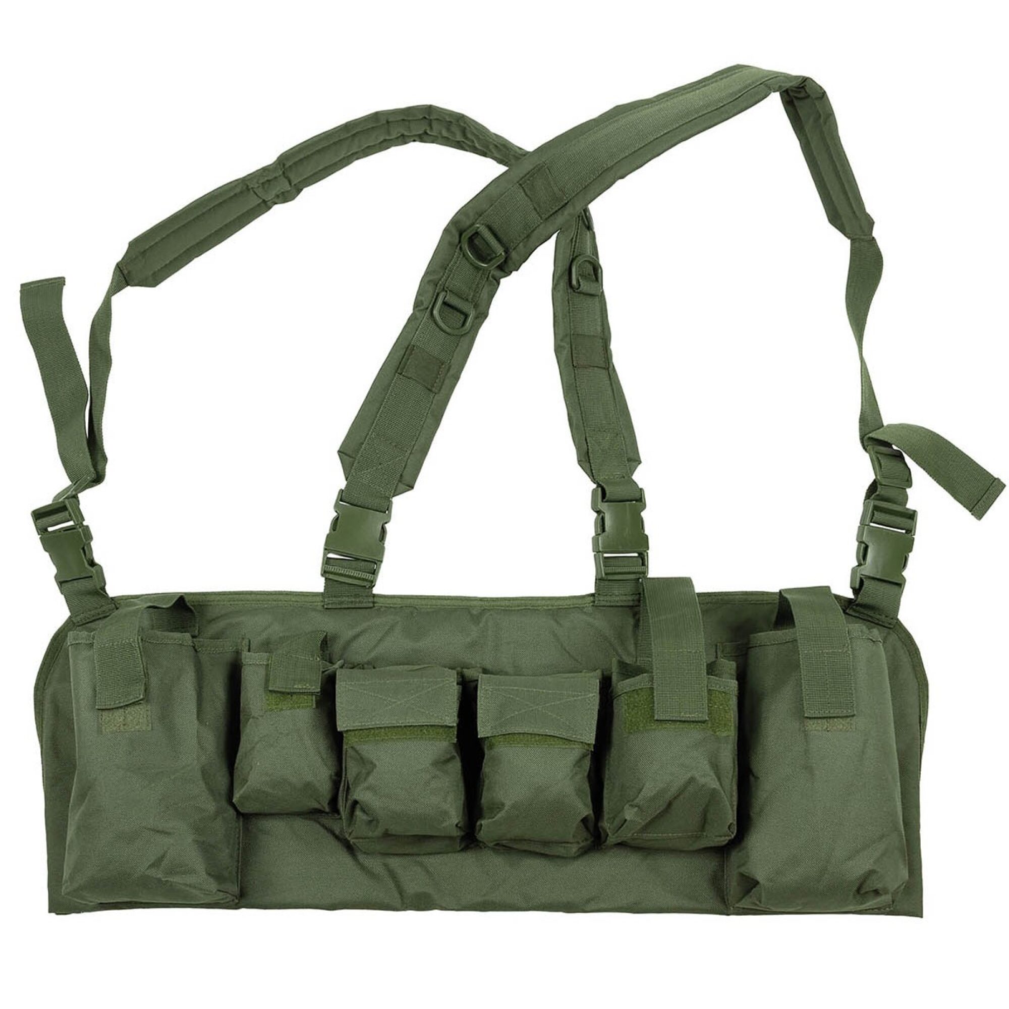 Chest Rig,  9 Taschen, oliv