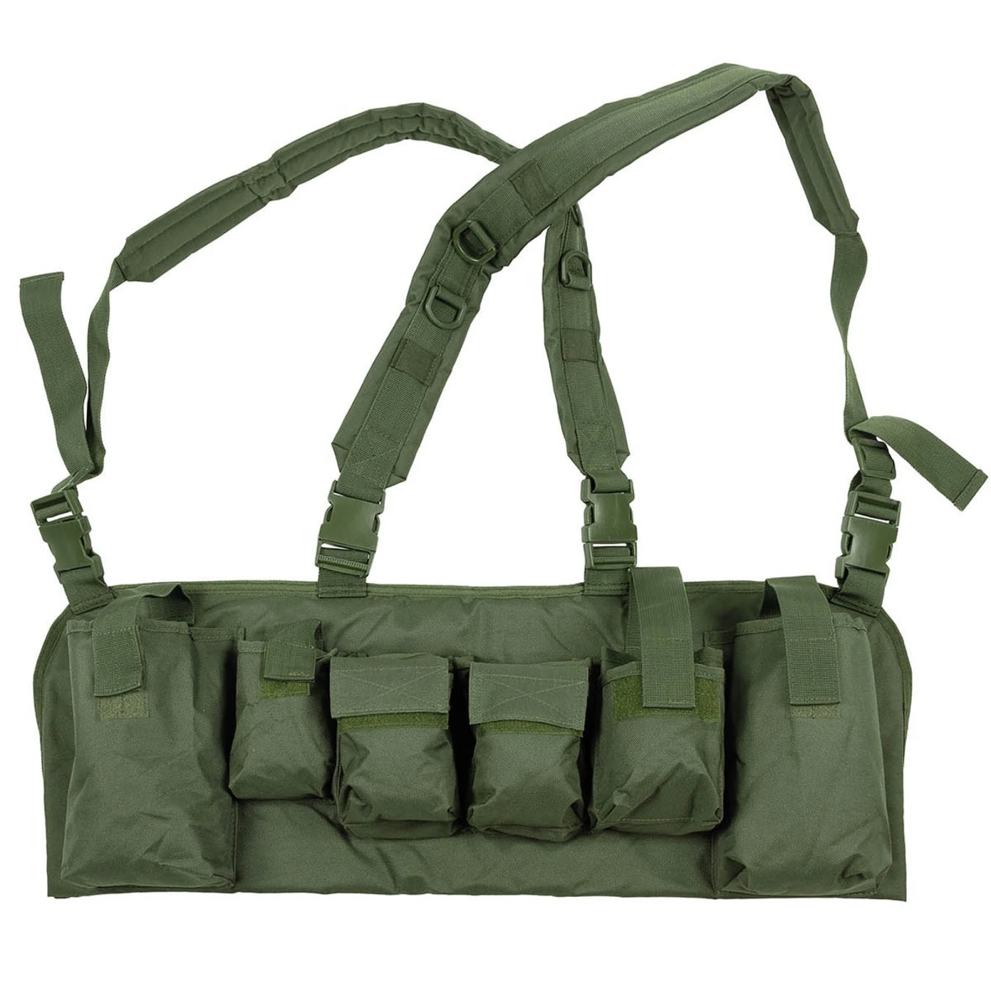 Chest Rig,  9 Taschen, oliv – Bild 3