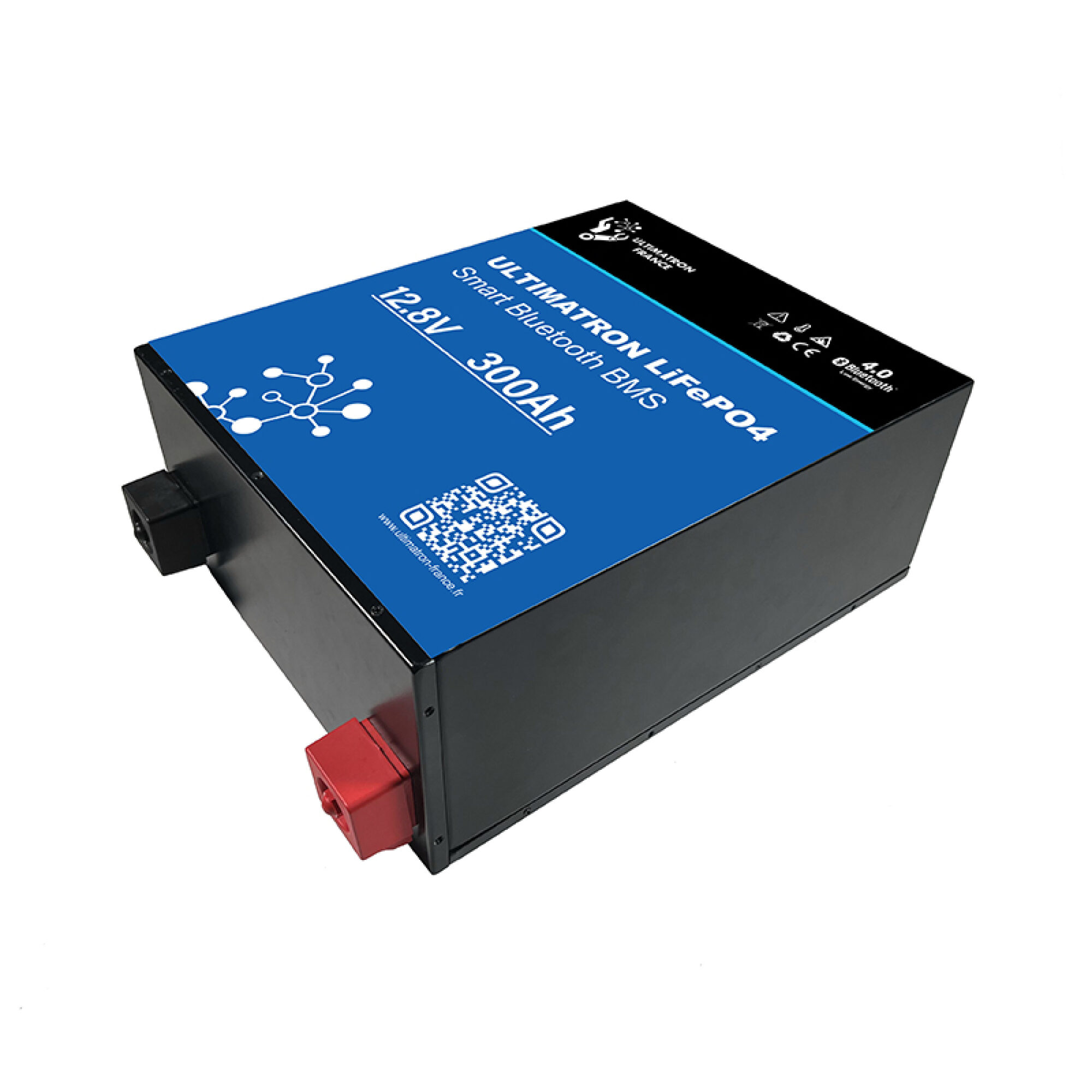 Ultimatron LiFePO4 Untersitz-12.8V 300Ah Lithium Batterie Smart BMS mit Bluetooth Wohnmobil Untersitzbatterie