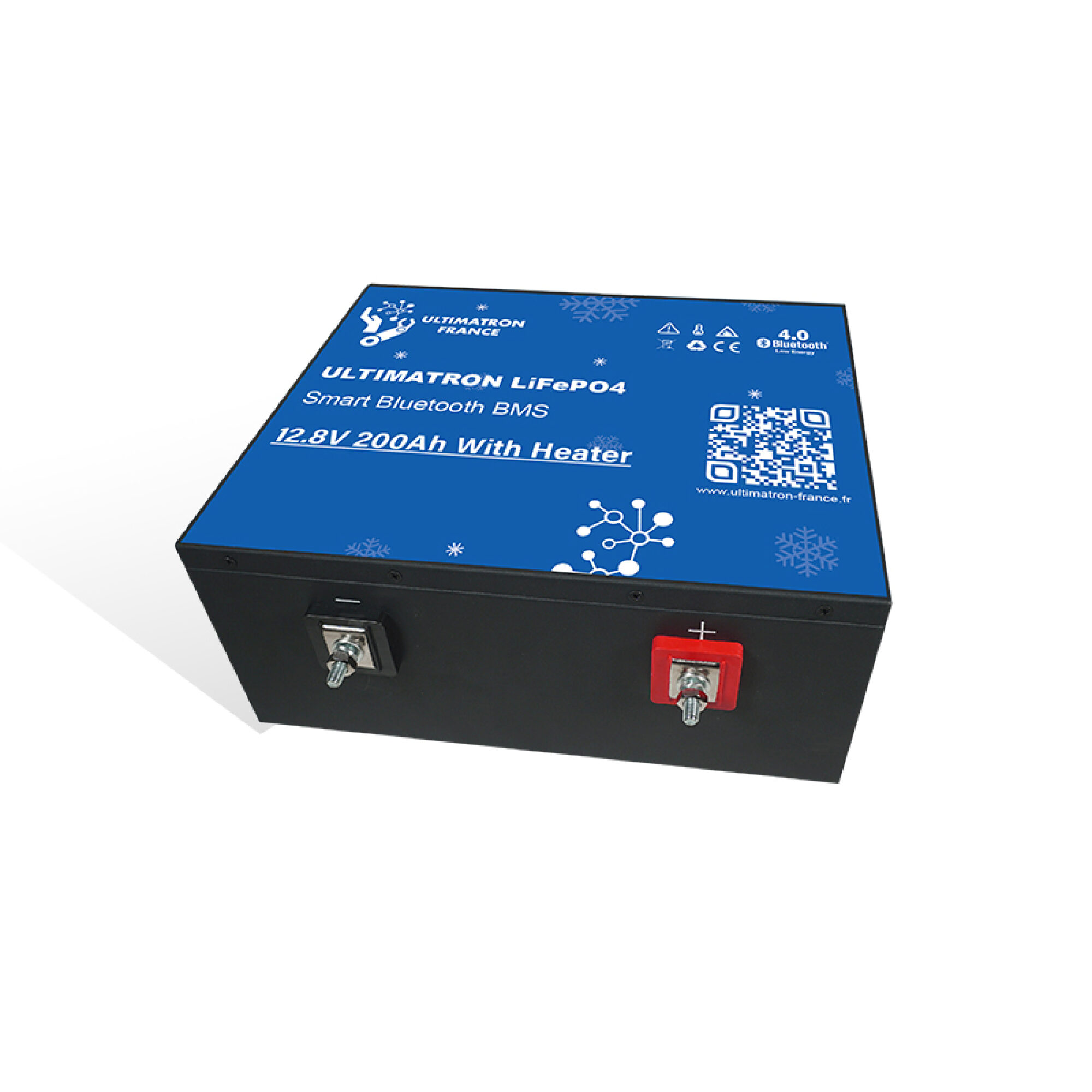 Ultimatron LiFePO4 Untersitz-12.8V-Heizung 200Ah Lithiumbatterie Smart BMS mit Bluetooth Wohnmobil Untersitzbatterie mit Heizung – Bild 3