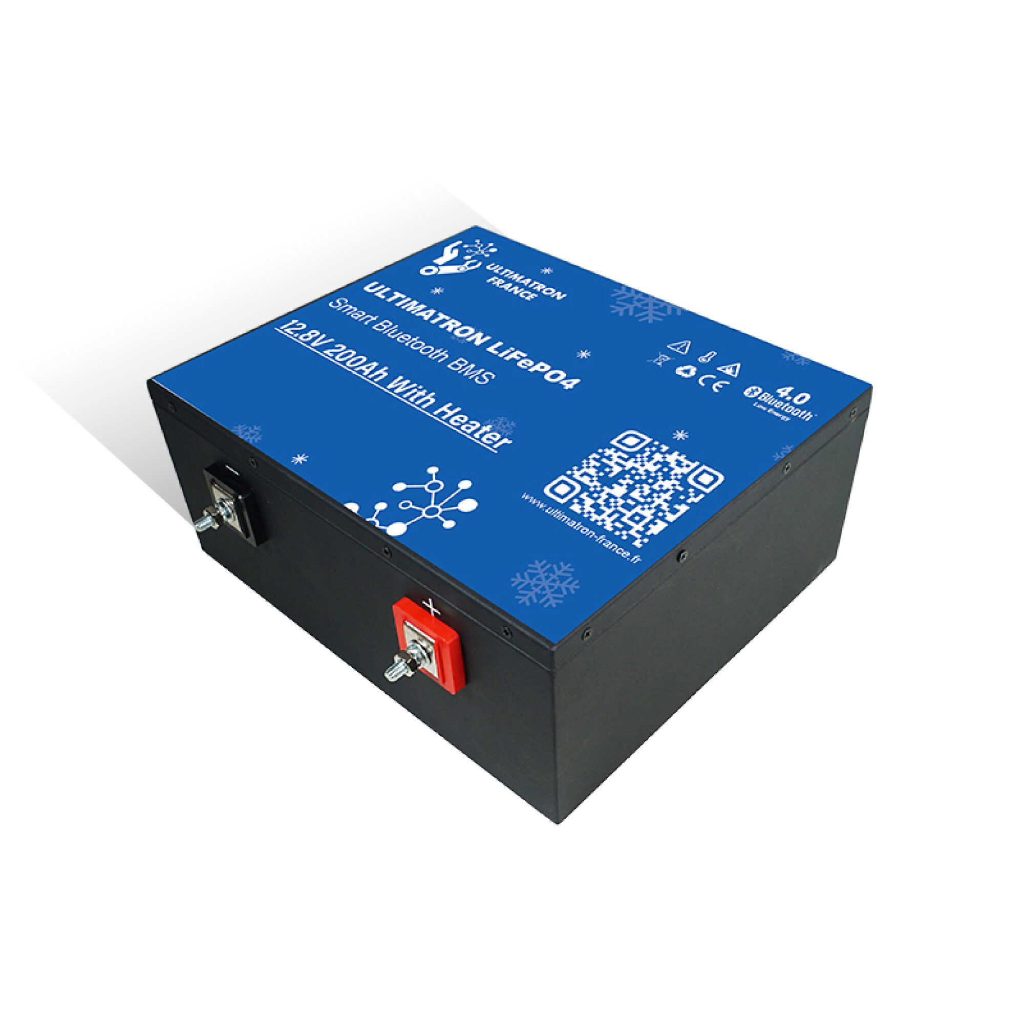 Ultimatron LiFePO4 Untersitz-12.8V-Heizung 200Ah Lithiumbatterie Smart BMS mit Bluetooth Wohnmobil Untersitzbatterie mit Heizung – Bild 9