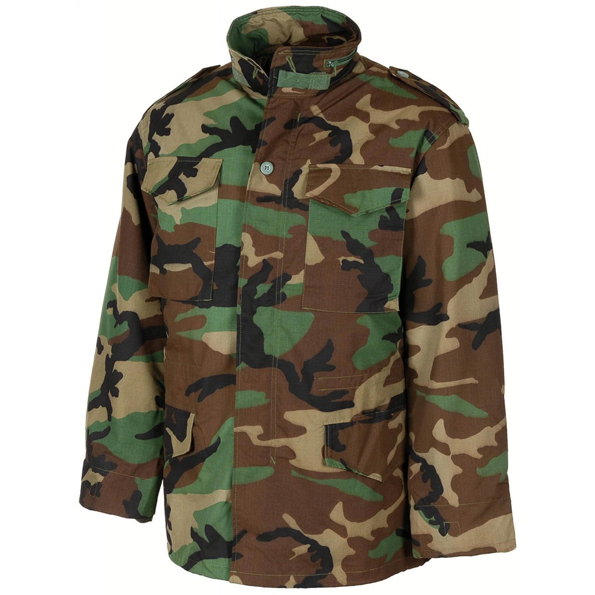 US Feldjacke M65,  woodland, m. auskn. Steppfutter