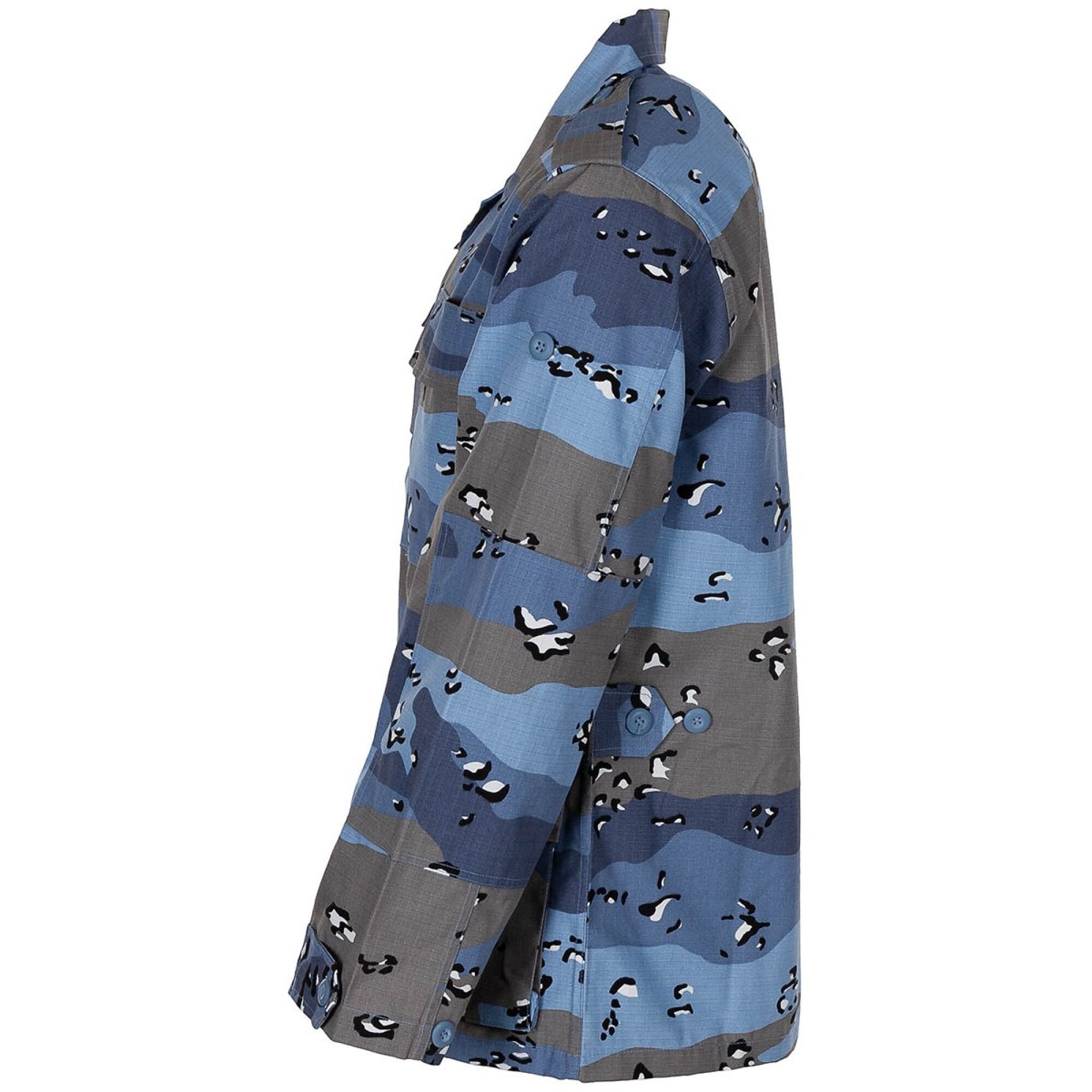 US BDU Feldjacke,  Rip Stop, chocolate chip blue camo – Bild 3