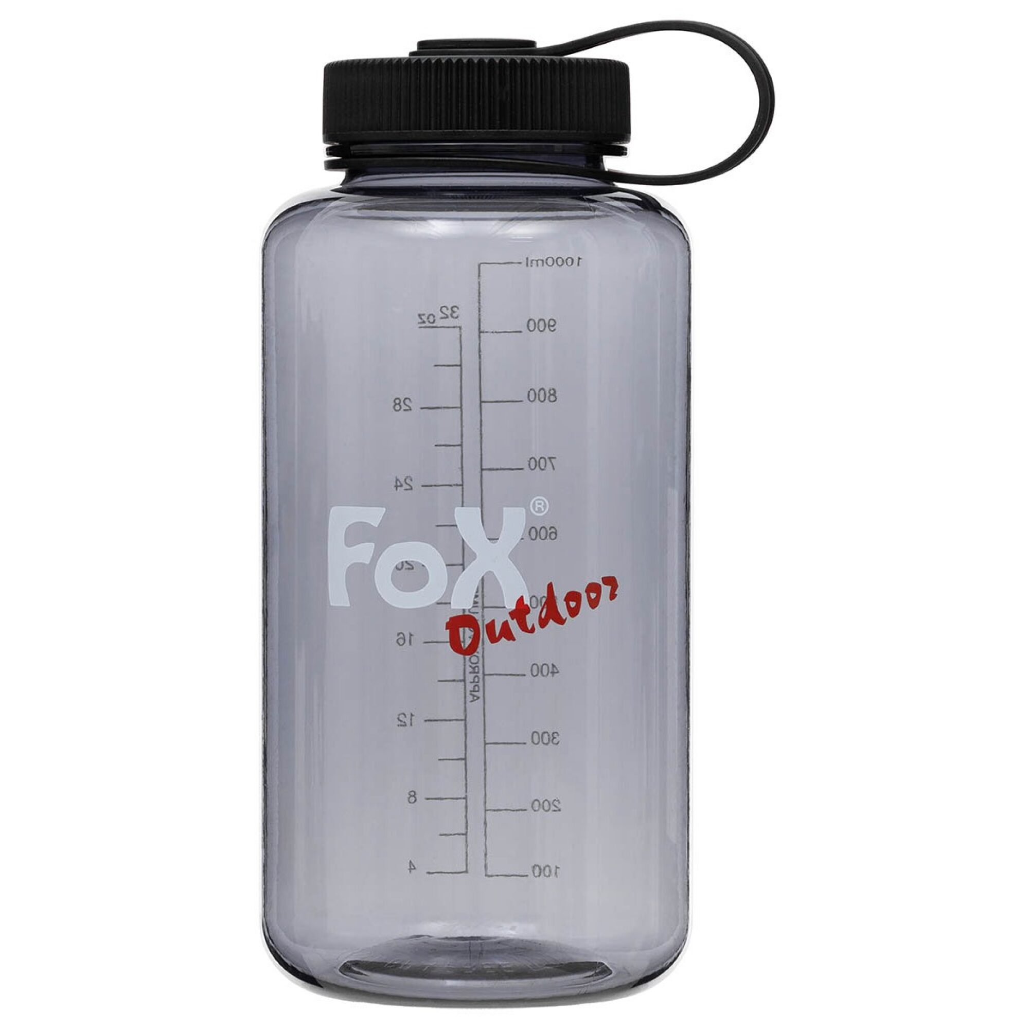 Trinkflasche,  Weithals, Tritan,  grau,  1 l