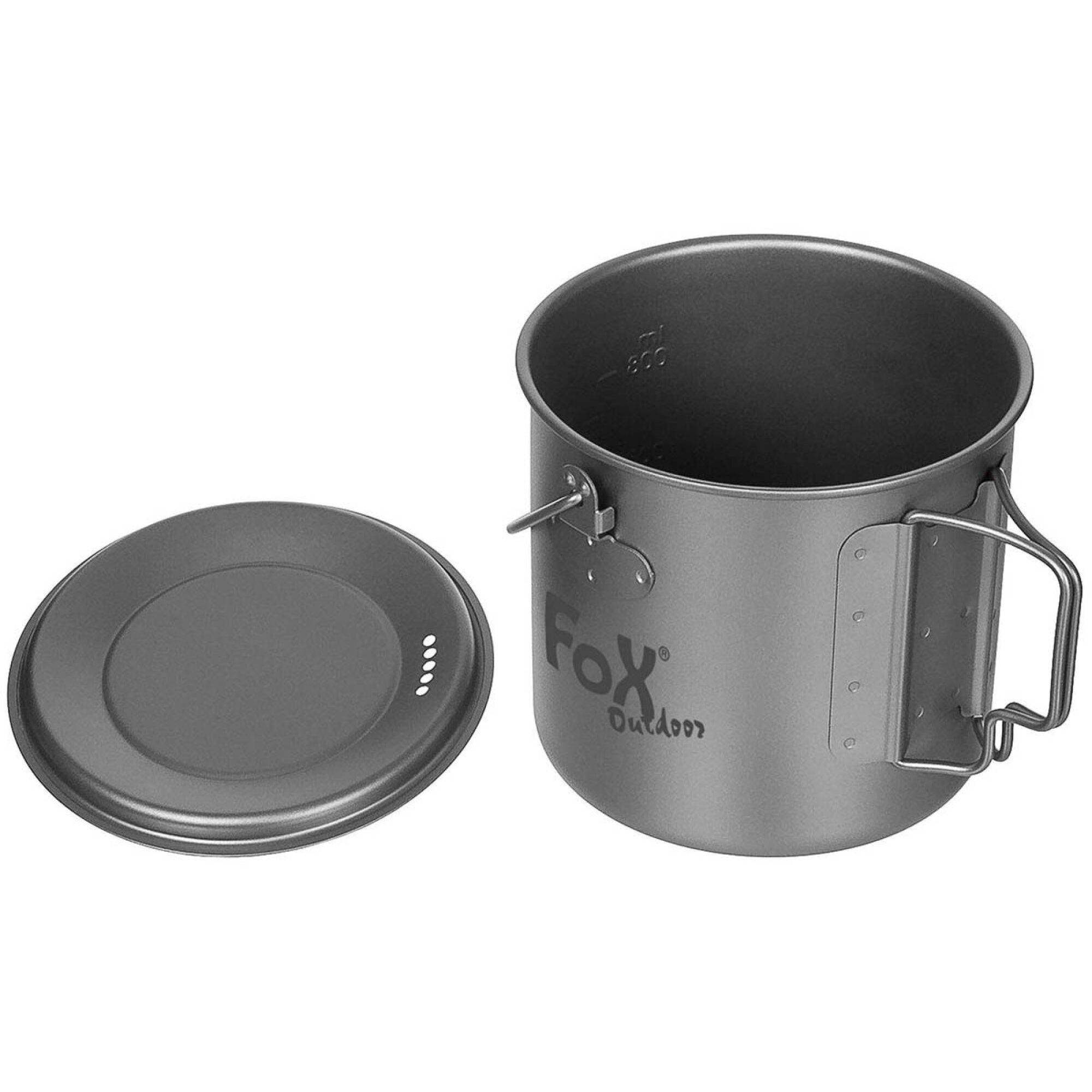 Topf,  Titan,  klein,  mitDeckel,  Klappgriffe,  ca. 1, 1 l – Bild 4