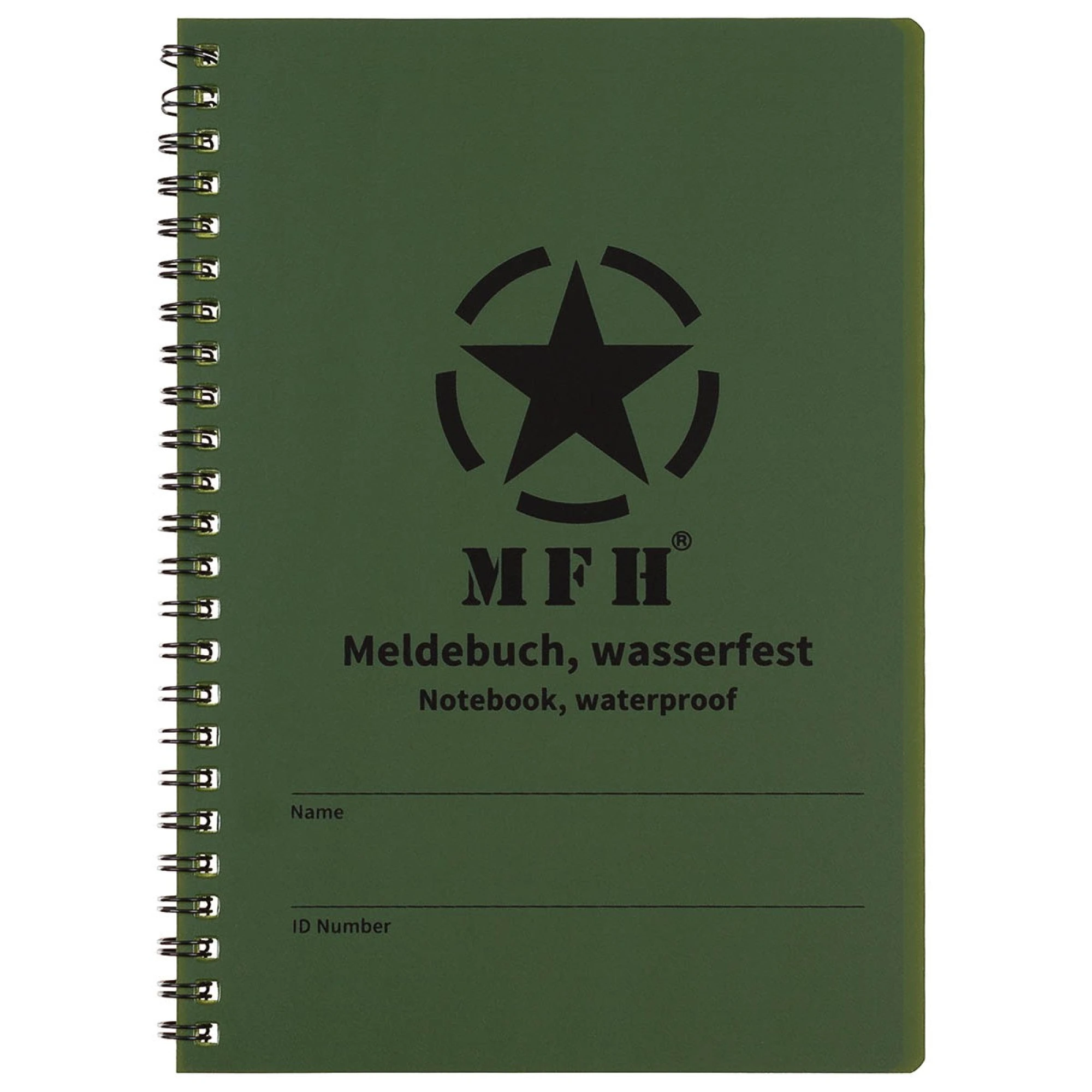 Meldebuch,  wasserfest, Spiralbindung