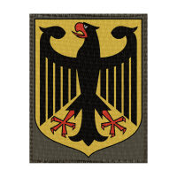 Wappen Deutschland 50x64mm Oliv, Klett Patch