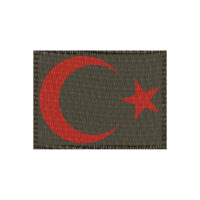 Wappen Türkei 68x50mm Oliv, Klett Patch
