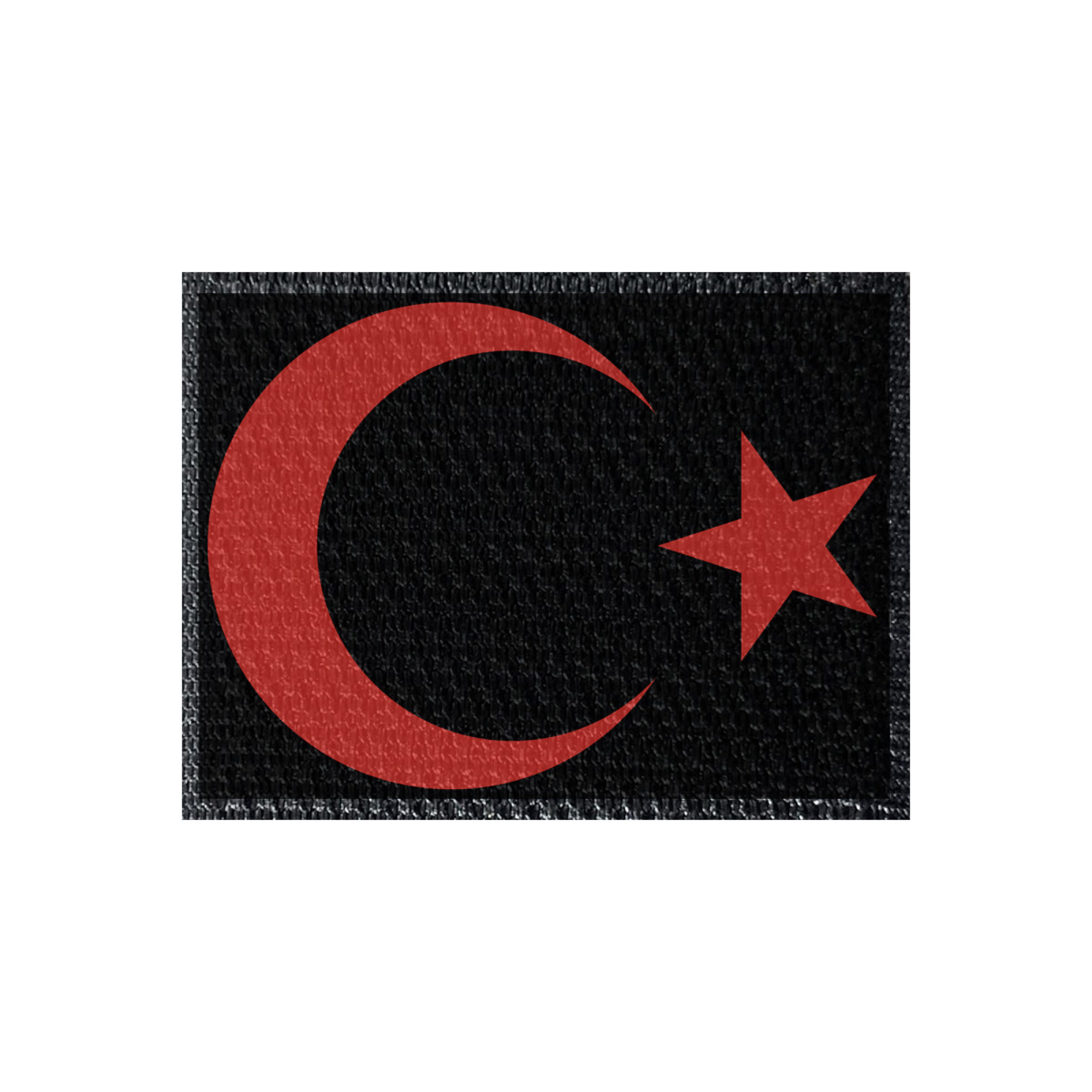 Wappen Türkei 68x50mm Schwarz, Klett Patch
