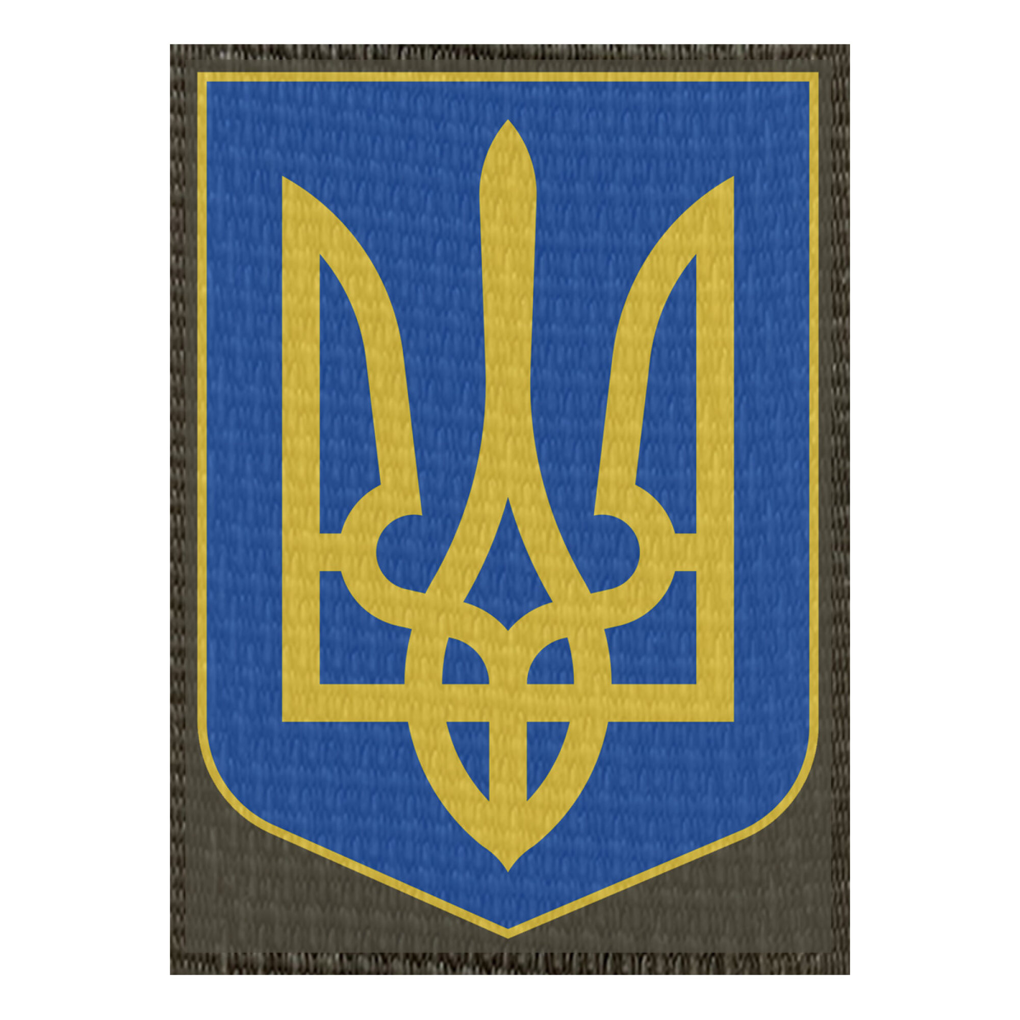 Wappen Ukraine 50x69mm Oliv, Klett Patch