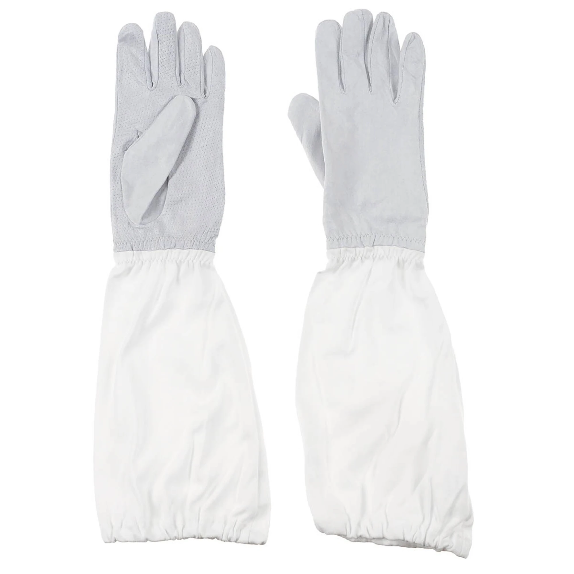 Brit. Fingerhandschuhe,  weiß, FR,  Leder/Textil,  neuw. (5 Stück)