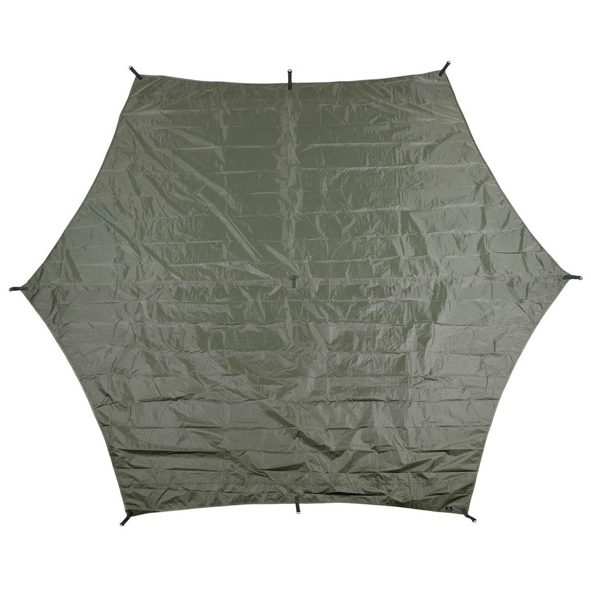 Plane,  "Hexagon-Tarp", oliv,  ca. 340 x 310 cm