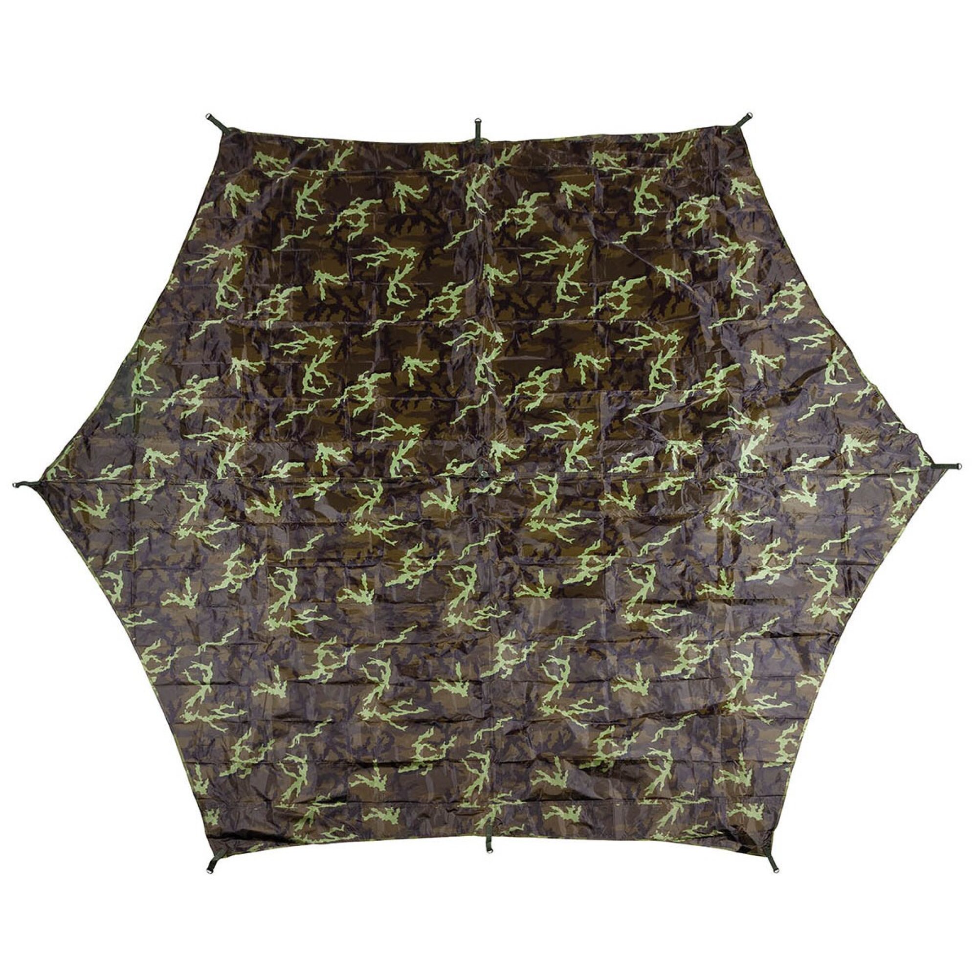 Plane,  "Hexagon-Tarp", M 95 CZ tarn,  ca. 340 x 310 cm