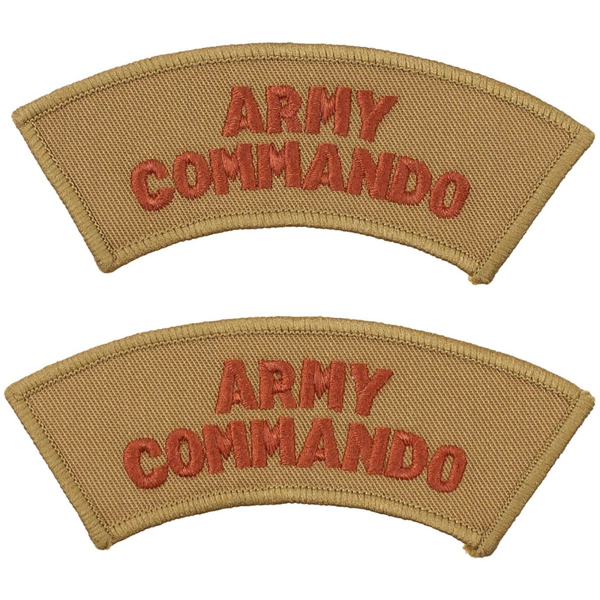 Brit. Stickabzeichen,  khaki, "ARMY COMMANDO",  neuw. (10 Stück)