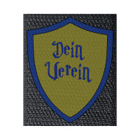 Wappen Verein 50mm Schwarz, Klett Patch