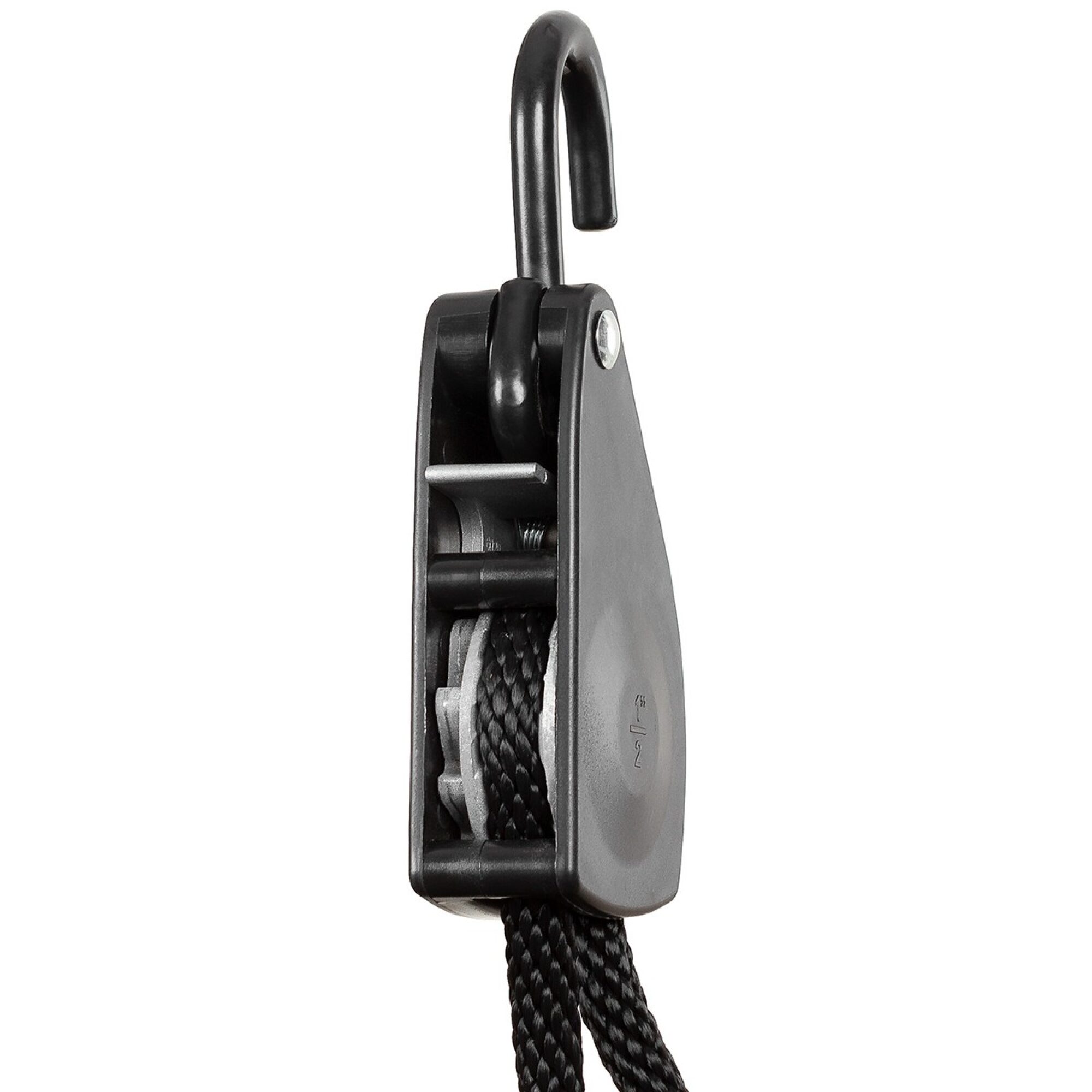 Spannseil,  11 mm,  2 Meter, mit Ratschensicherung,  schwarz – Bild 2