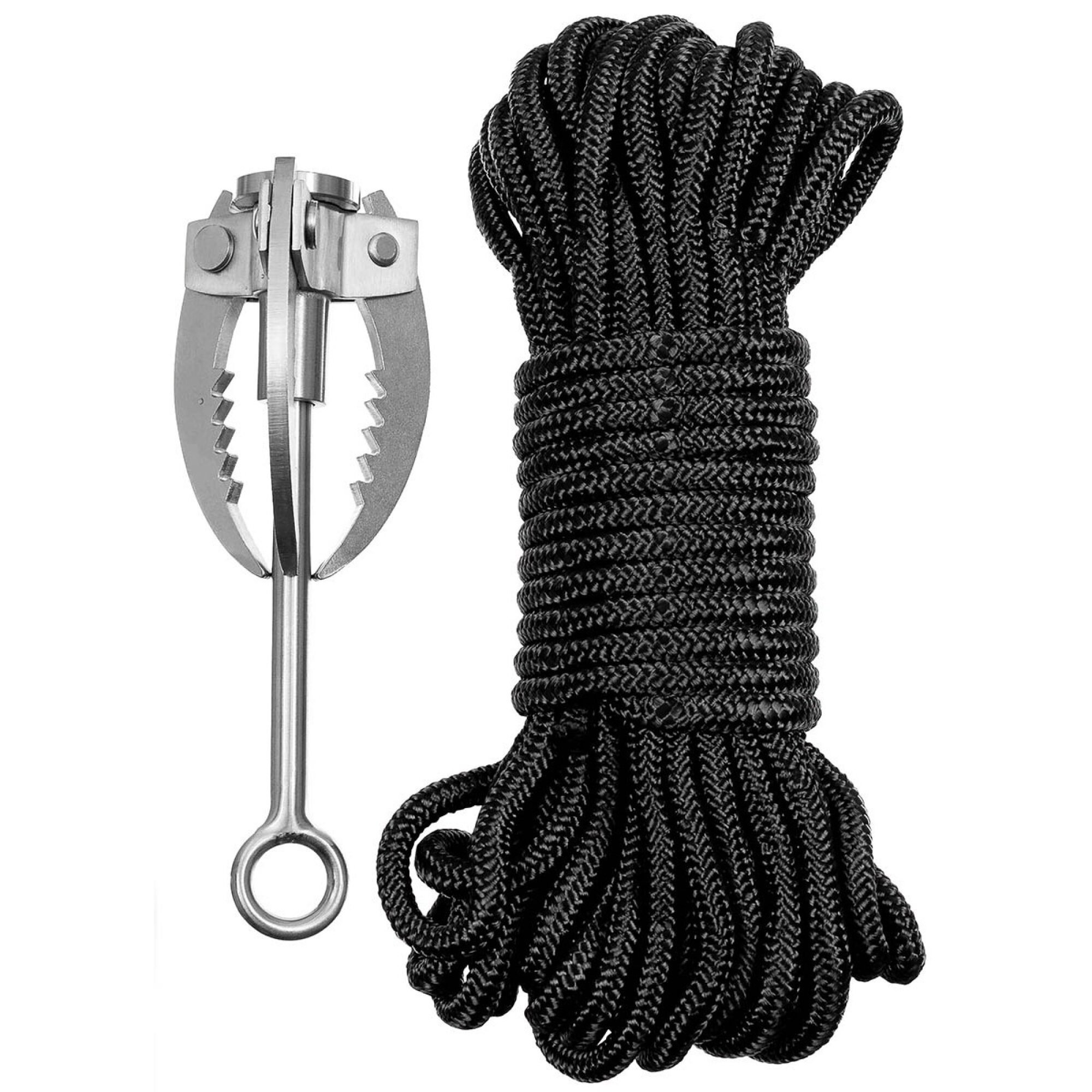 Wurfanker,  Metall,  klappbar, mit Seil – Bild 2
