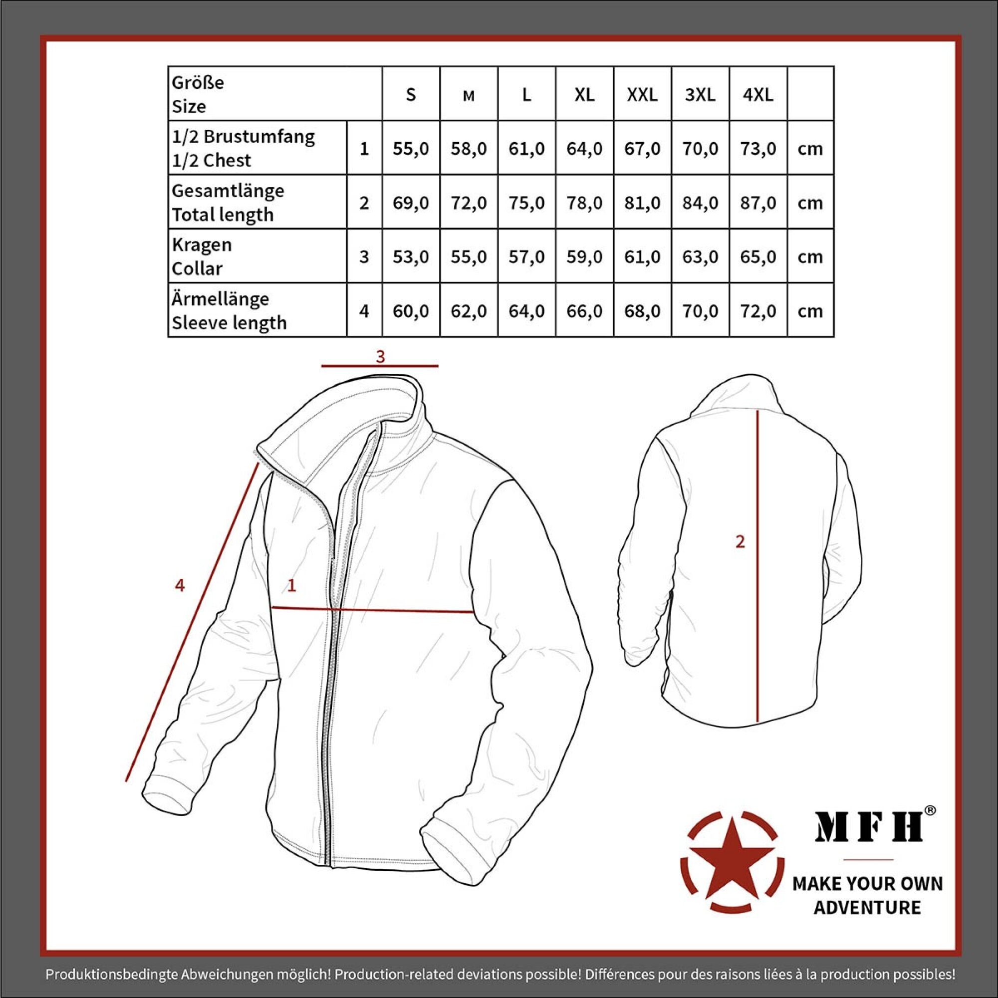 Fleece-Jacke,  "Combat", M05 tarn – Bild 4