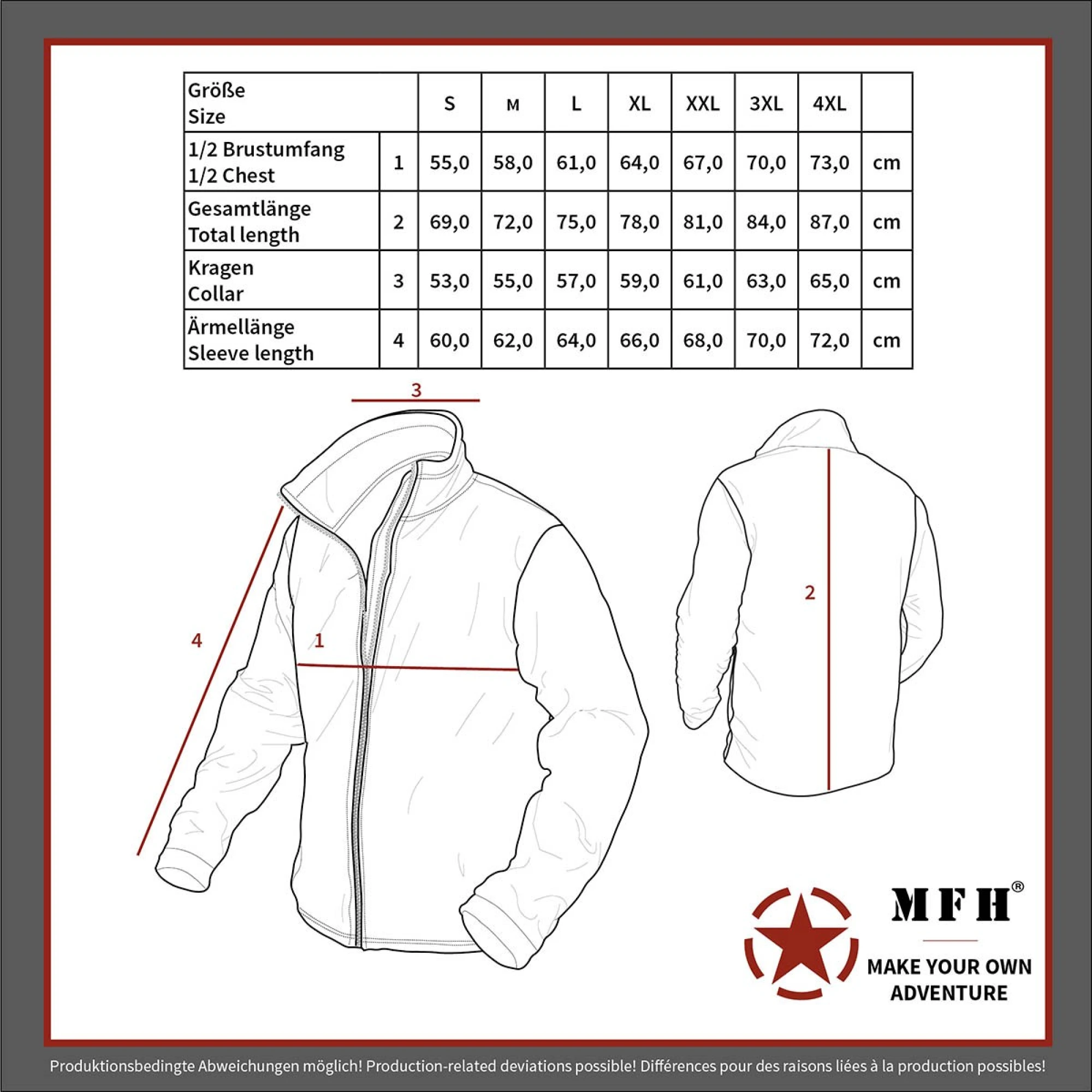 Fleece-Jacke,  "Combat", M05 tarn – Bild 4