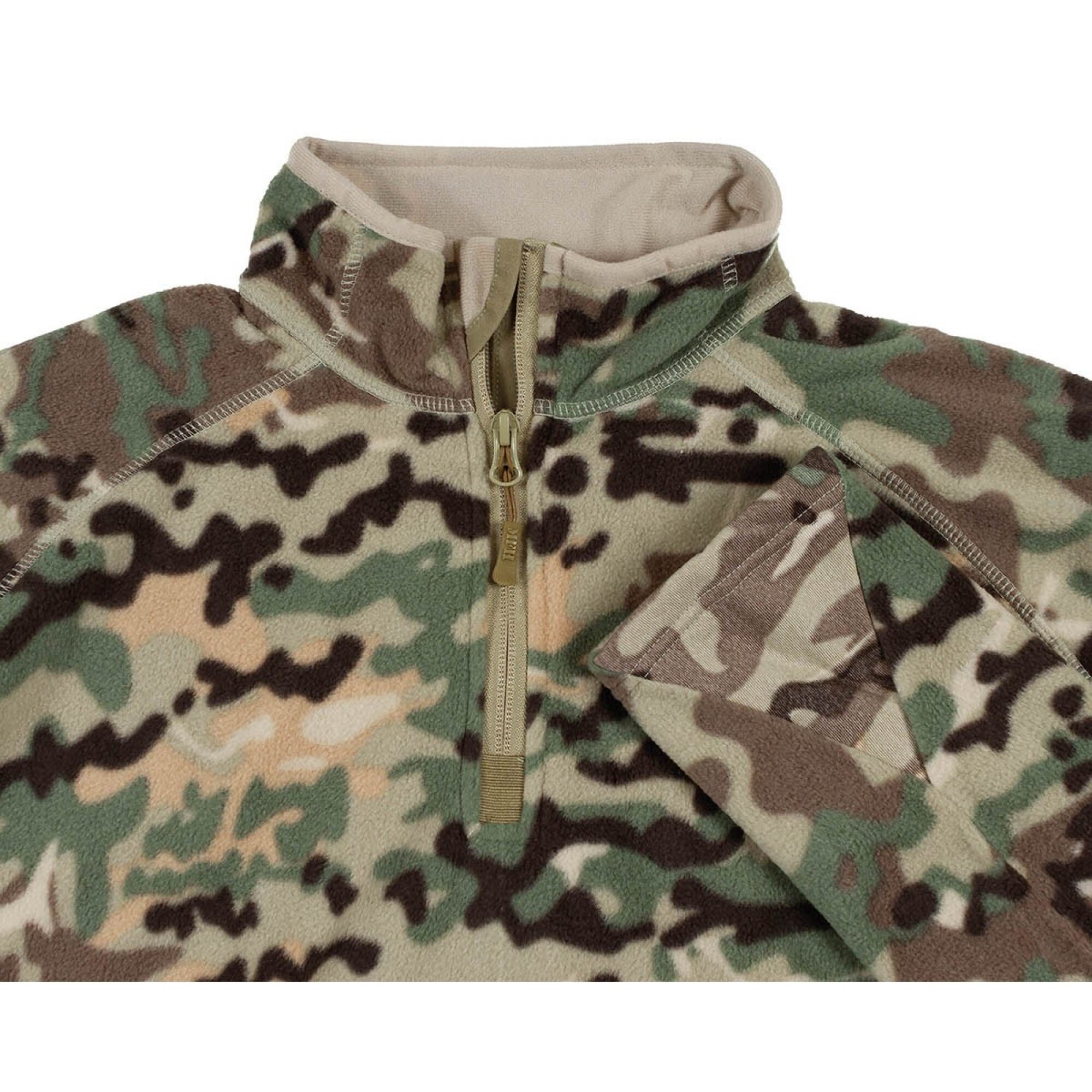 Shirt,  "Troyer",  Microfleece, langarm,  op.-camo,  200 g/m² – Bild 3