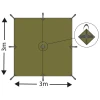 Mehrzweckplane, "Tarp Extreme", M05 tarn,  ca. 300 x 300 cm – Bild 4