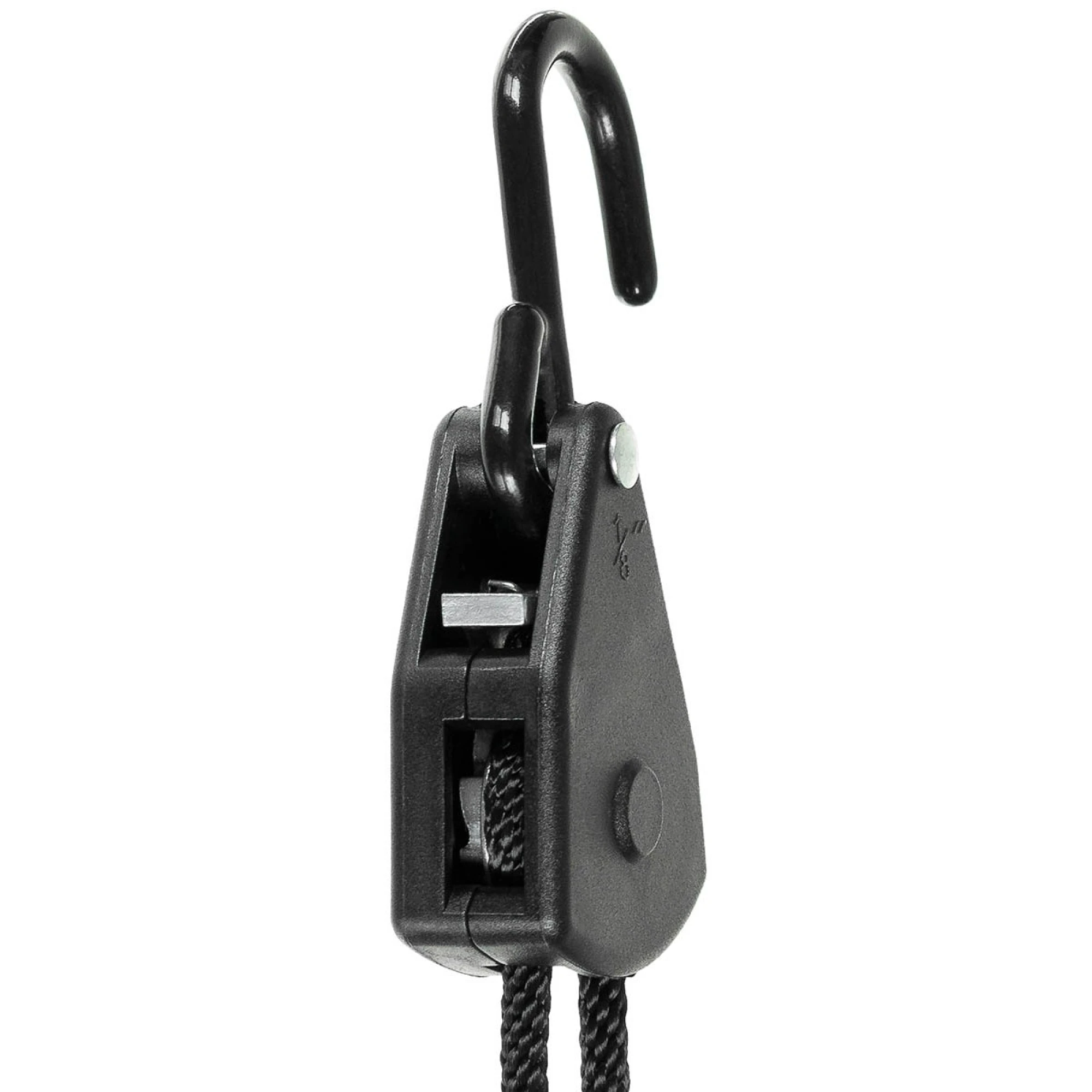Spannseil,  4 mm,  2 Meter, mit Ratschensicherung,  schwarz – Bild 2