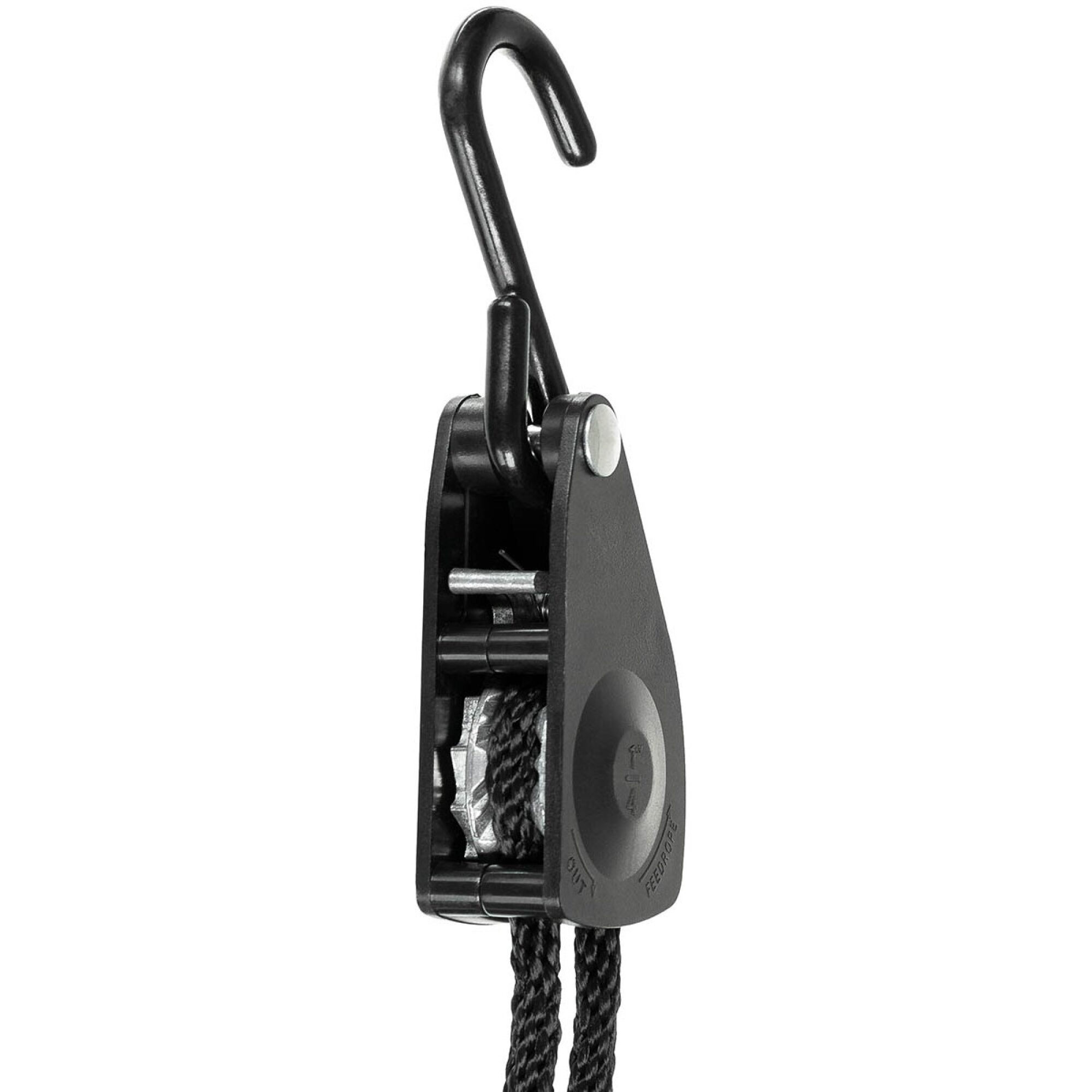 Spannseil,  6 mm,  2 Meter, mit Ratschensicherung,  schwarz – Bild 2