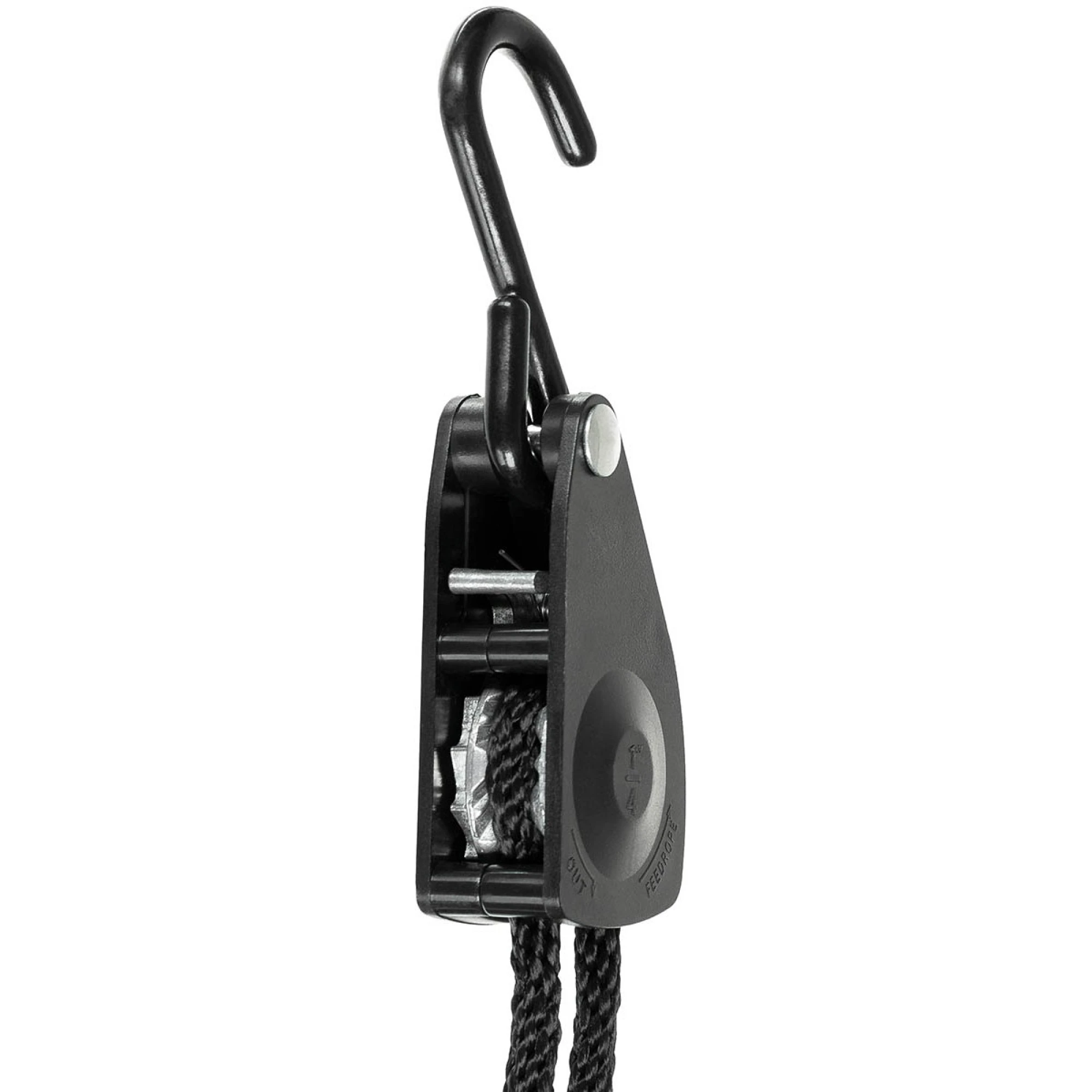 Spannseil,  6 mm,  2 Meter, mit Ratschensicherung,  schwarz – Bild 2
