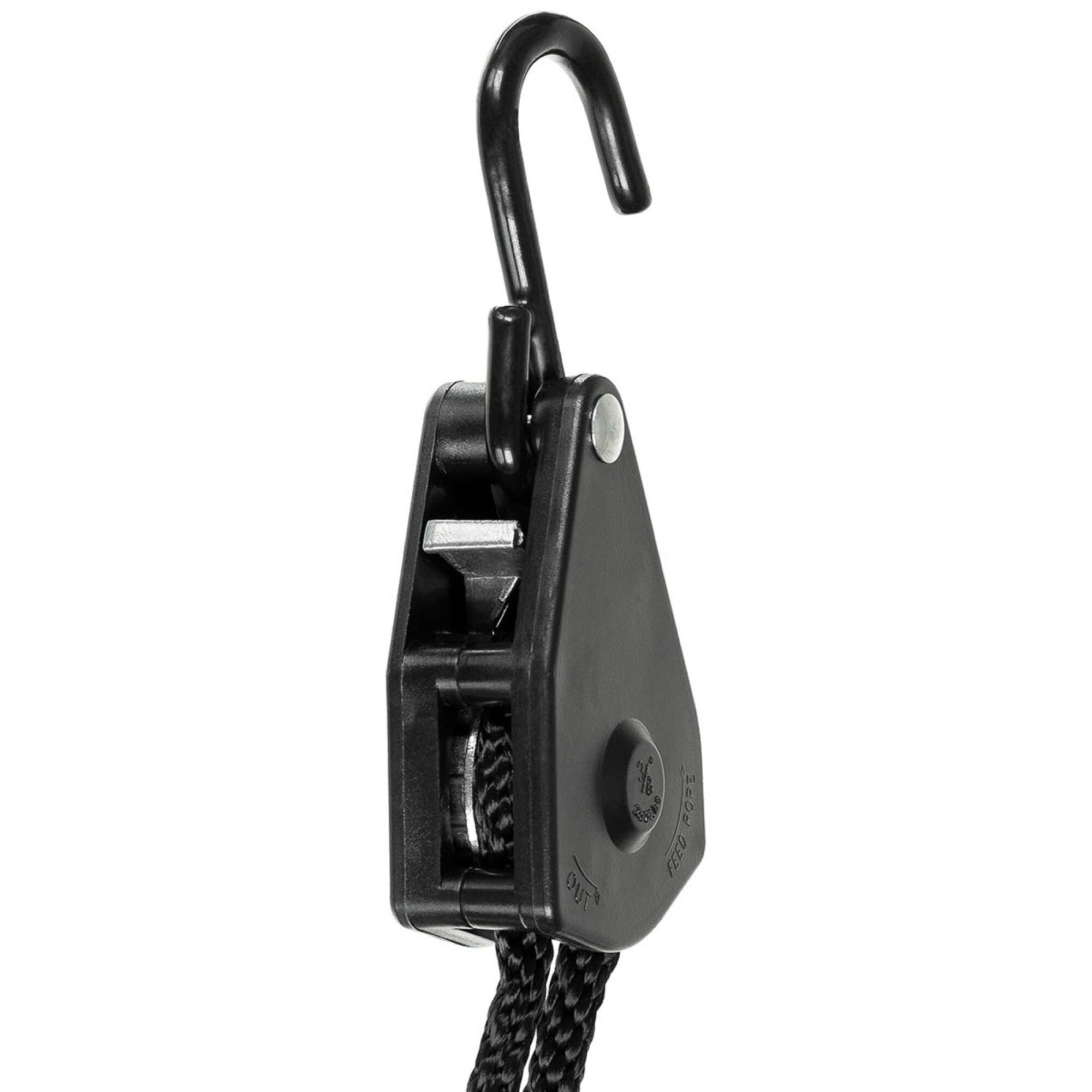 Spannseil,  9 mm,  2 Meter, mit Ratschensicherung,  schwarz – Bild 2