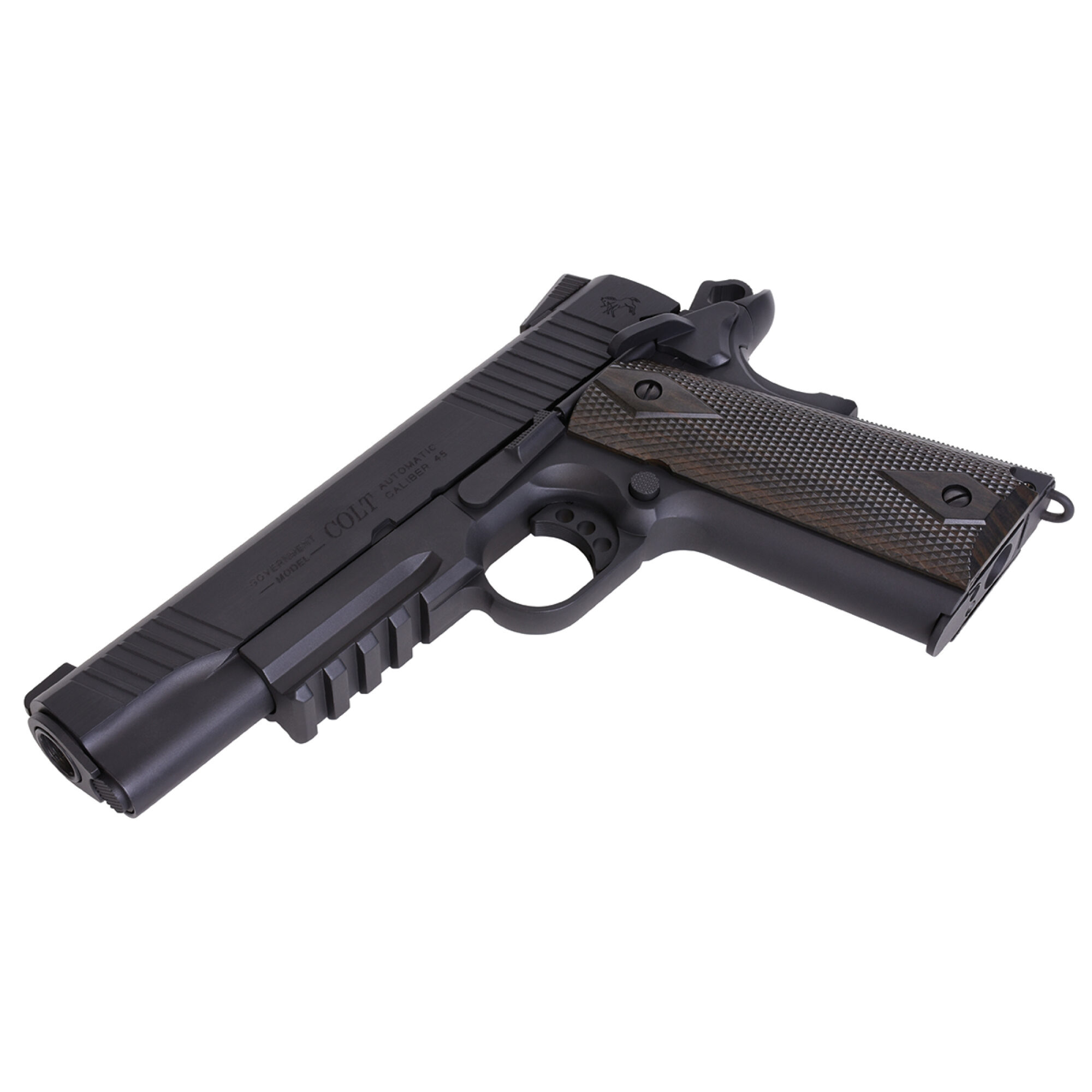 Colt 1911 Railgun Schwarz 6mm - Airsoft Co2 BlowBack – Bild 7
