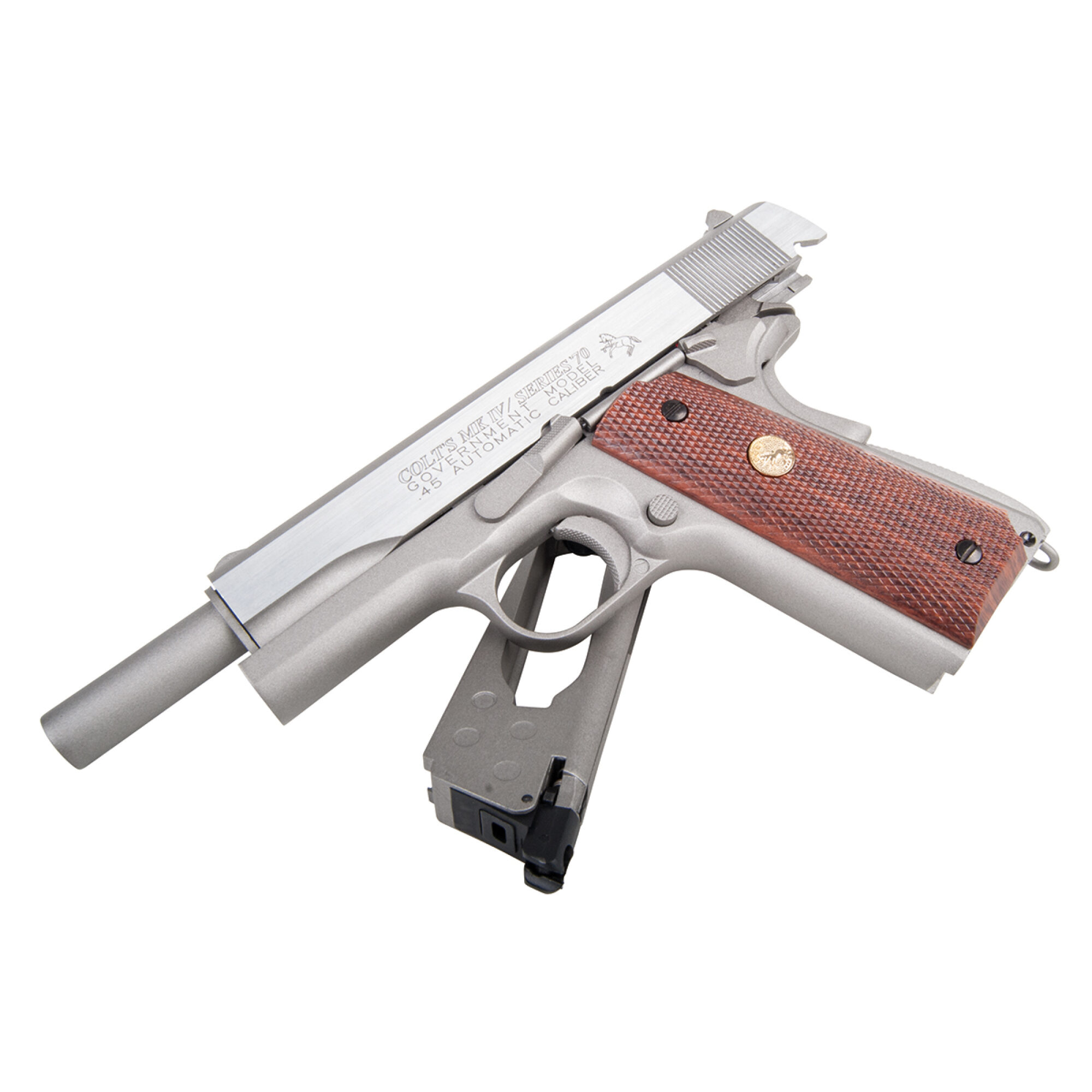 Colt MK IV Series 70 Silber 6mm - Airsoft Co2 BlowBack – Bild 8