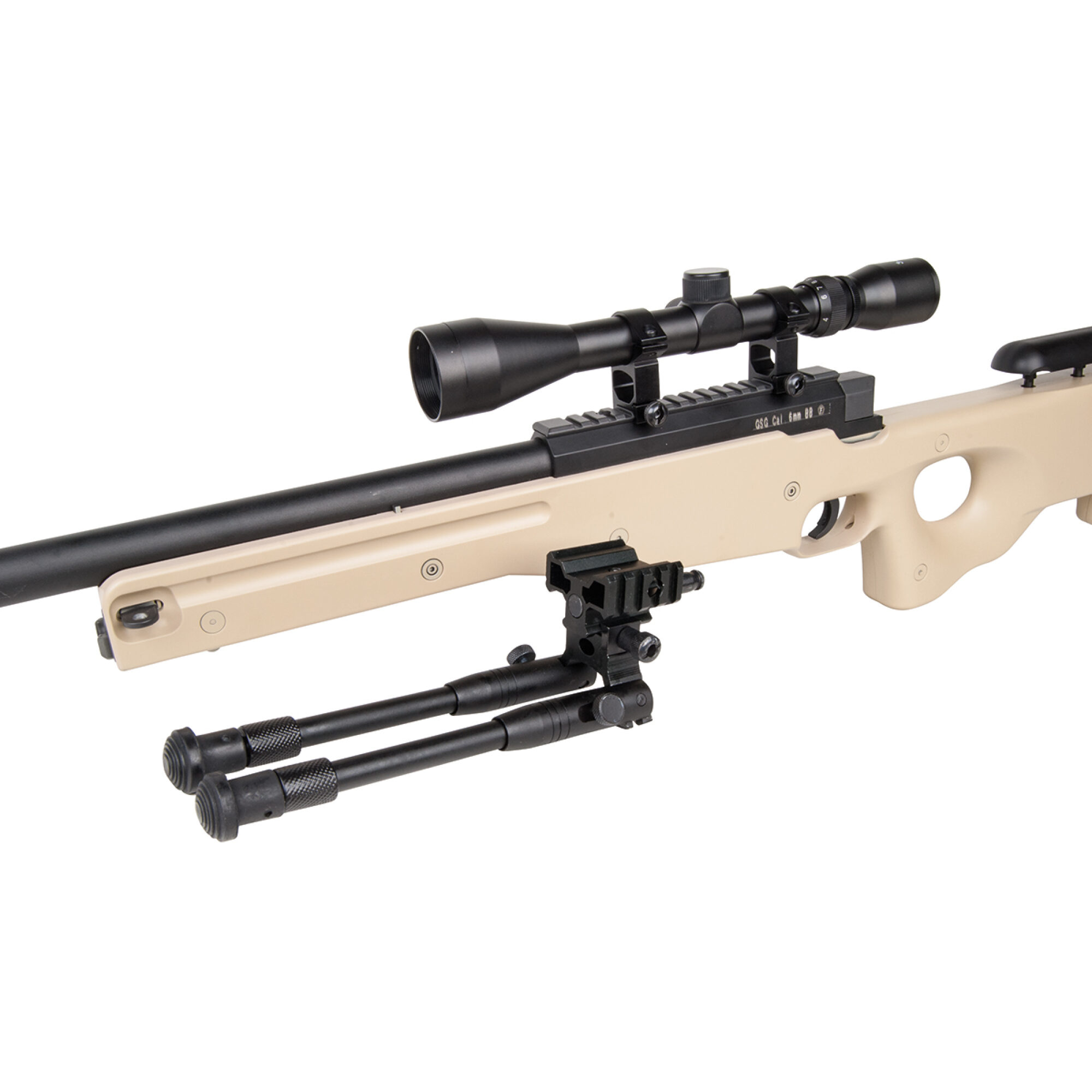 MB01 Tactical Sniper Tan 6mm GSG - Airsoft Federdruck – Bild 9