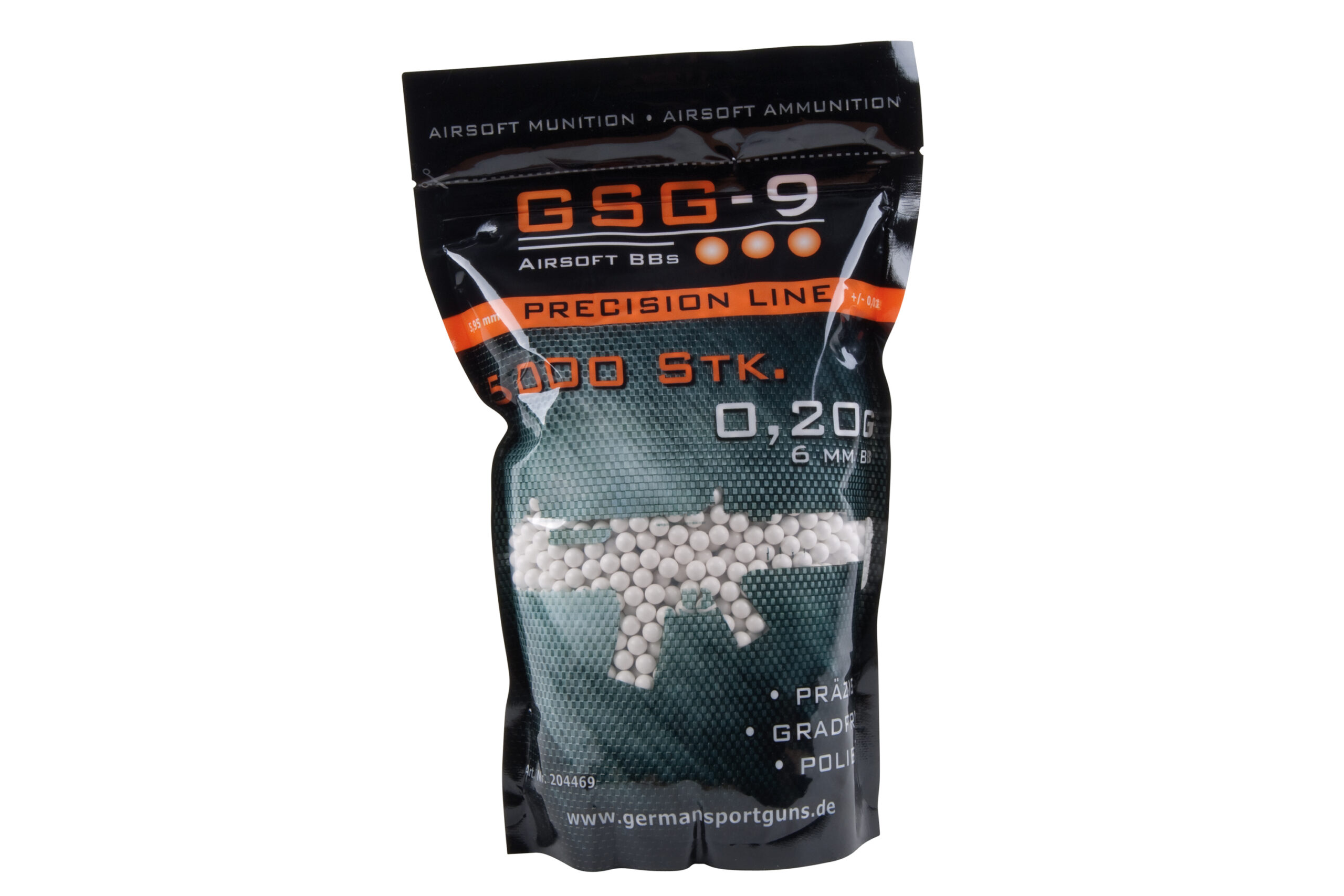 BBs 6mm 0.20g 5.000 Stück GSG-9 Precision Line Weiß