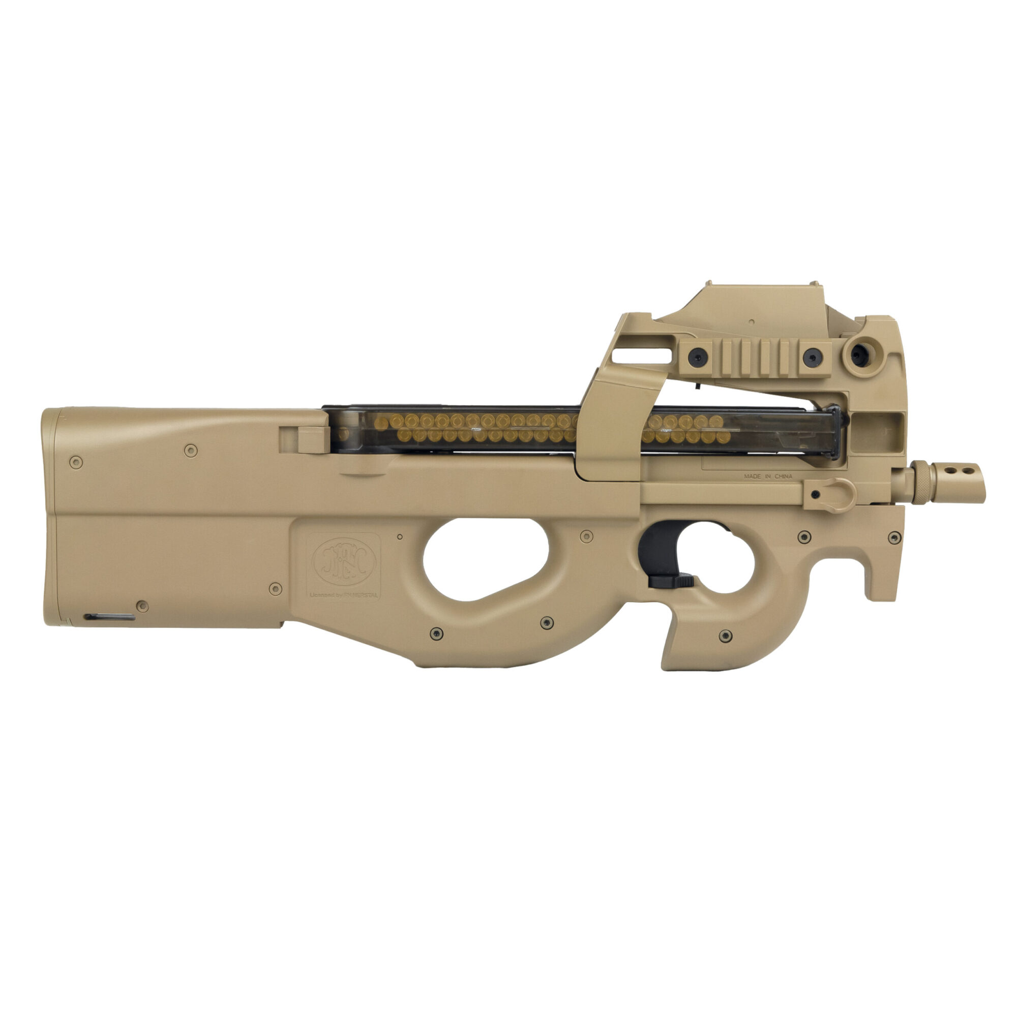 P90 Dark Earth 6mm FN Herstal - Airsoft S-AEG inkl. Red Dot – Bild 2